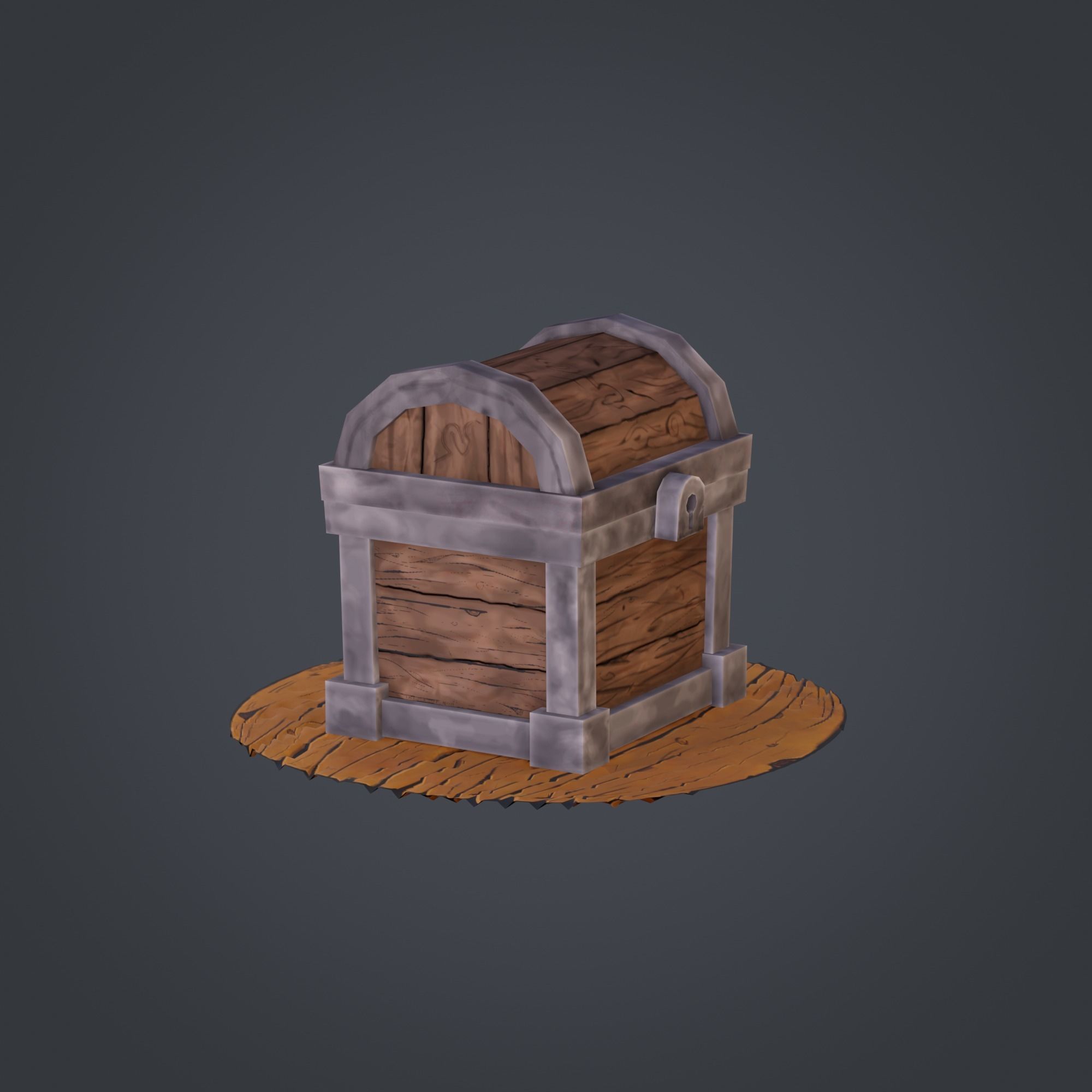 Treasure Chest  Low-poly 3D model_14