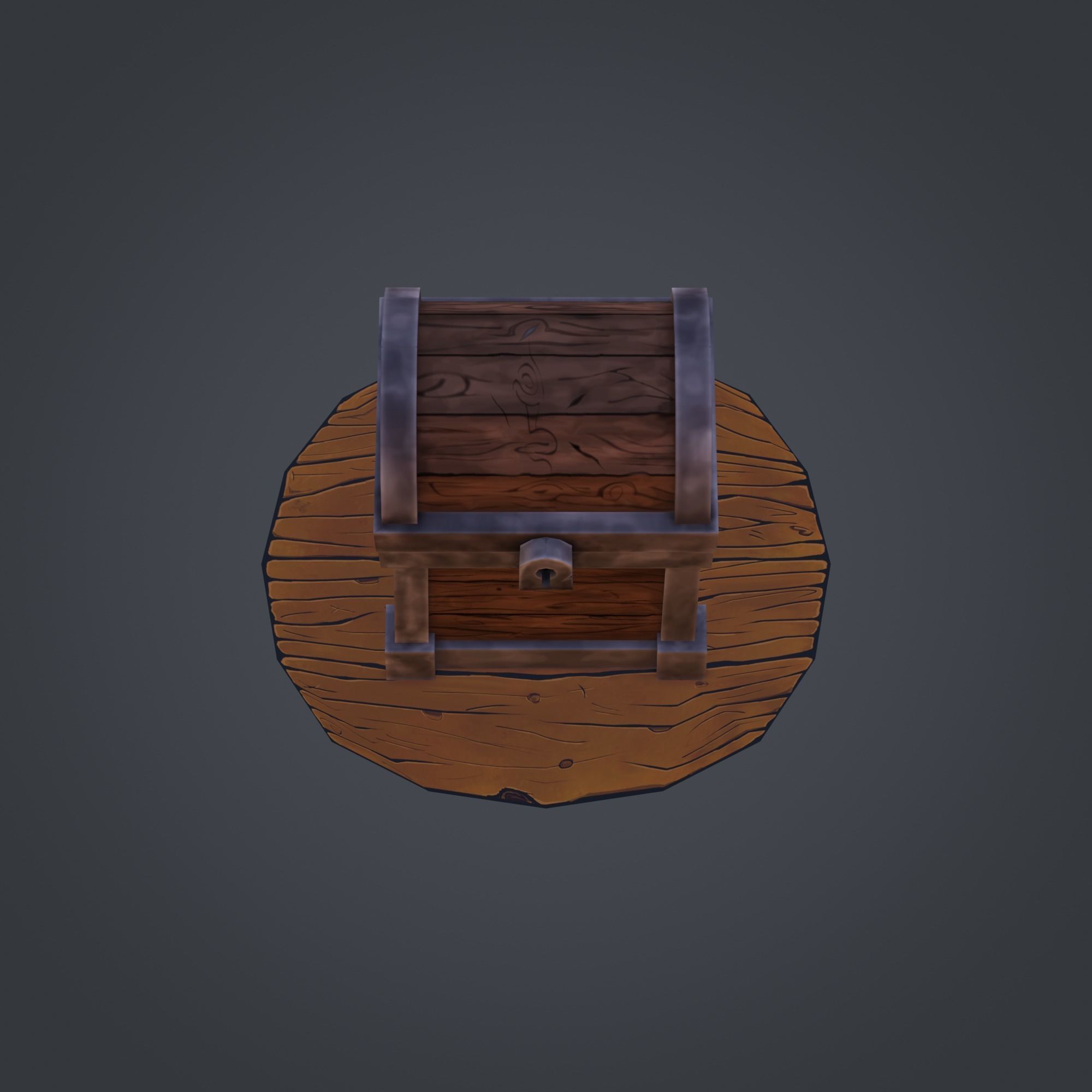Treasure Chest  Low-poly 3D model_7