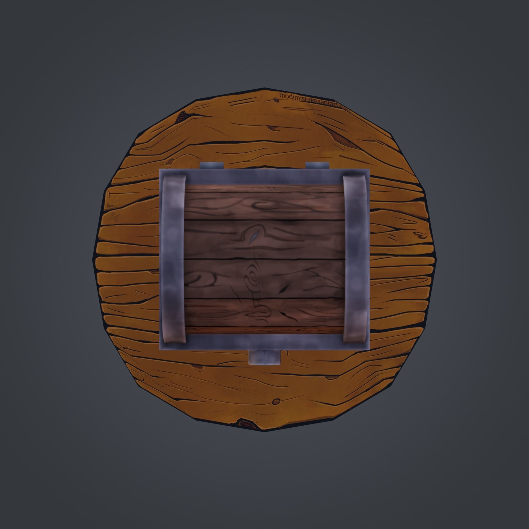 Treasure Chest  Low-poly 3D model_13