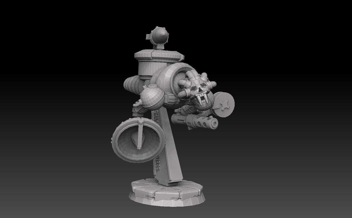 Nautiloid Horror Light Carapace 3D print model_2