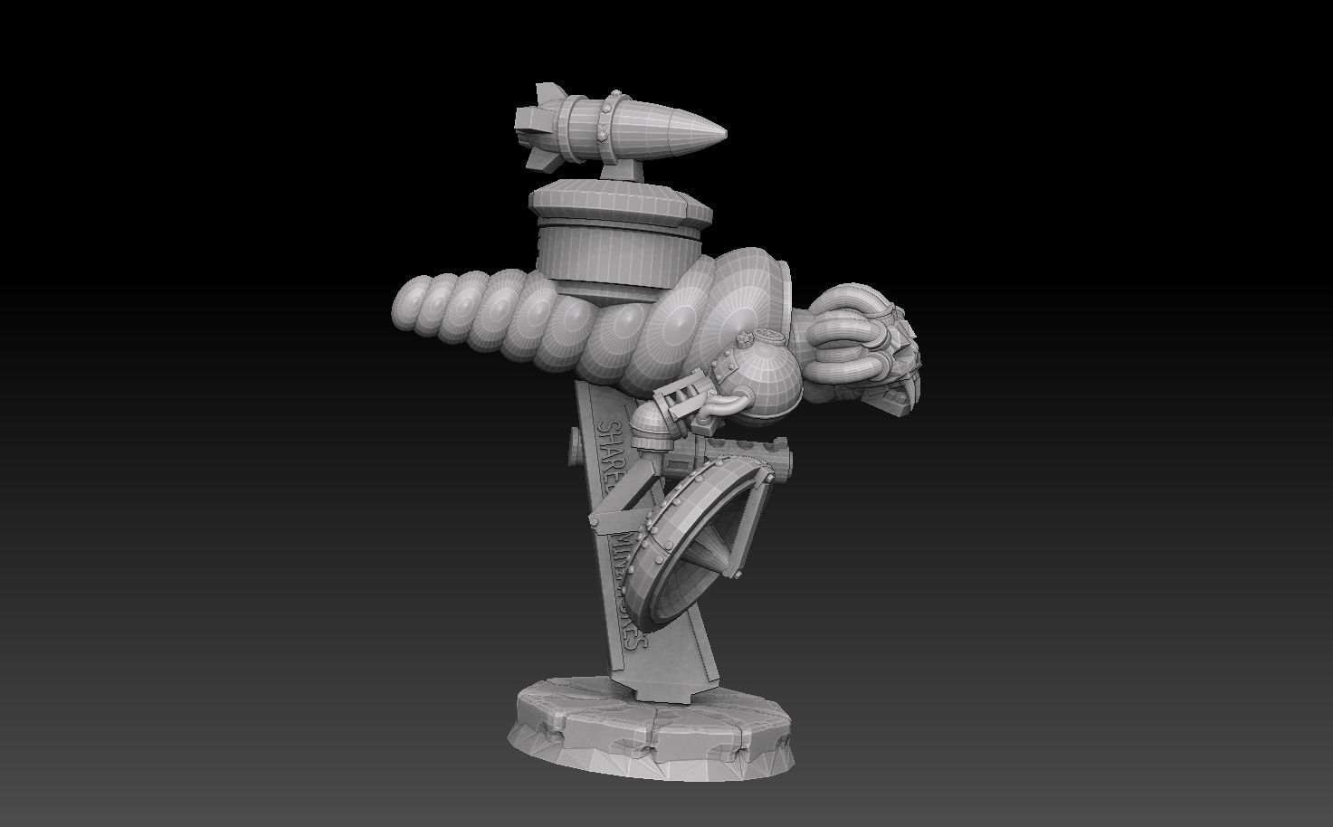 Nautiloid Horror Light Carapace 3D print model_7