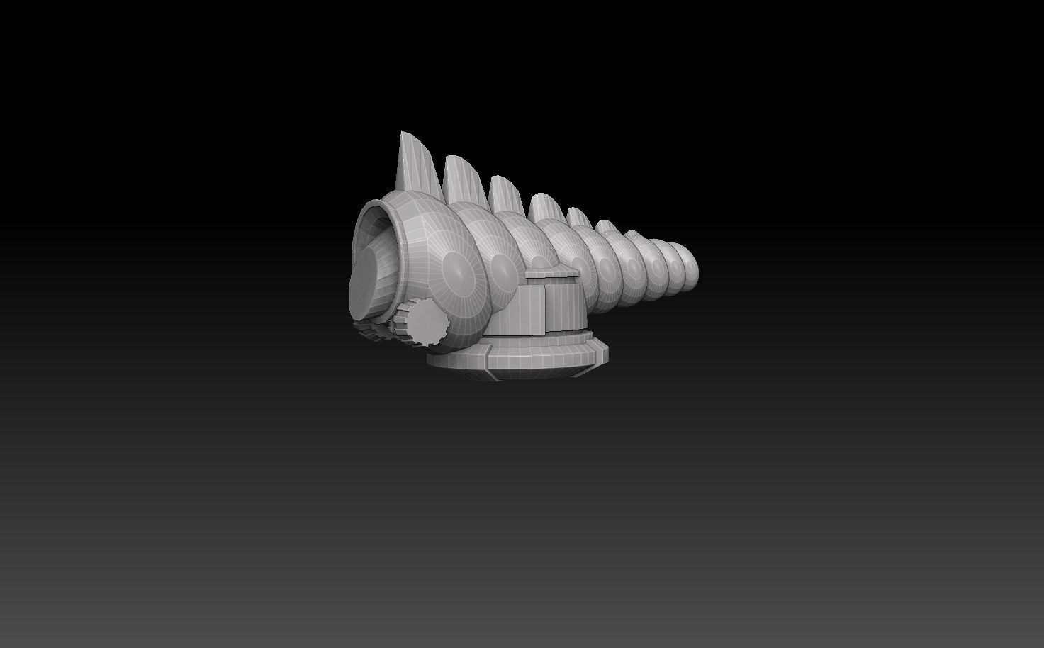 Nautiloid Horror Light Carapace 3D print model_22
