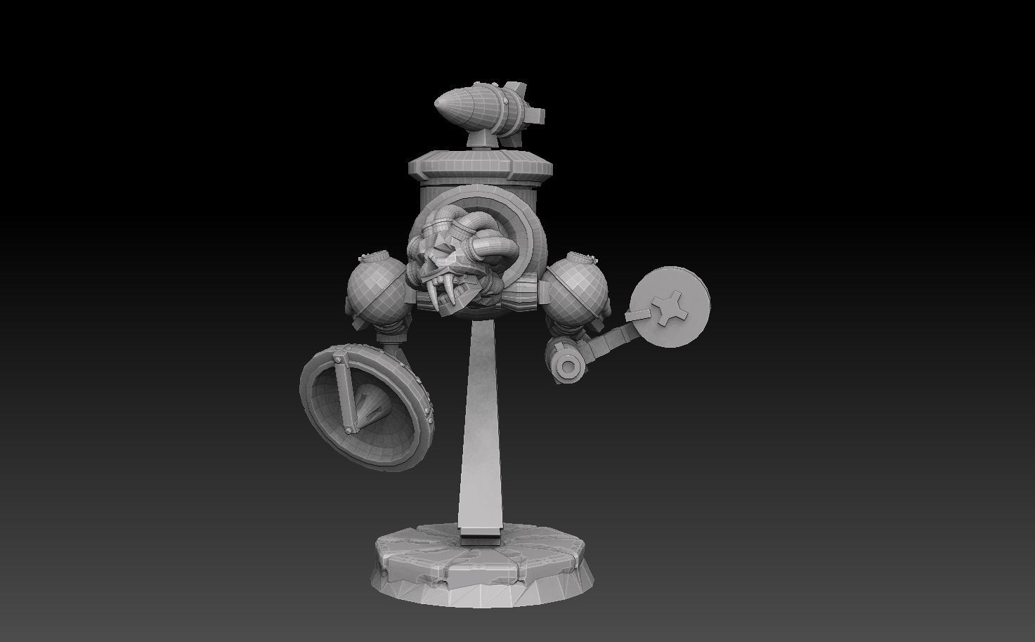 Nautiloid Horror Light Carapace 3D print model_5