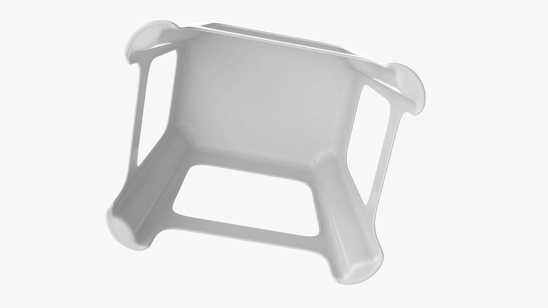 Stool plastic Low-poly 3D model_5