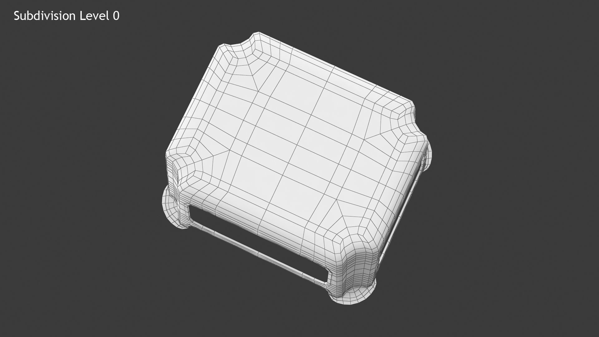 Stool plastic Low-poly 3D model_11