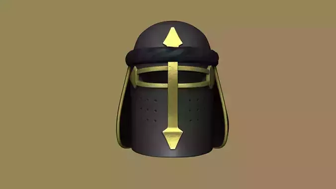Arab Sugarloaf Helmet - Medieval Character Design Low-poly 3D model
