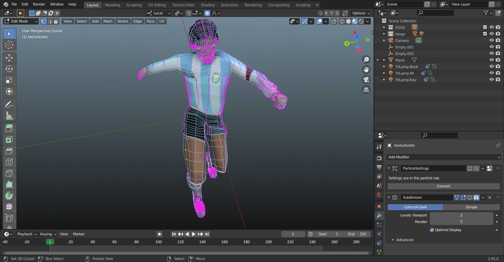 Maradona - D10S mundial 86 Low-poly 3D model_10