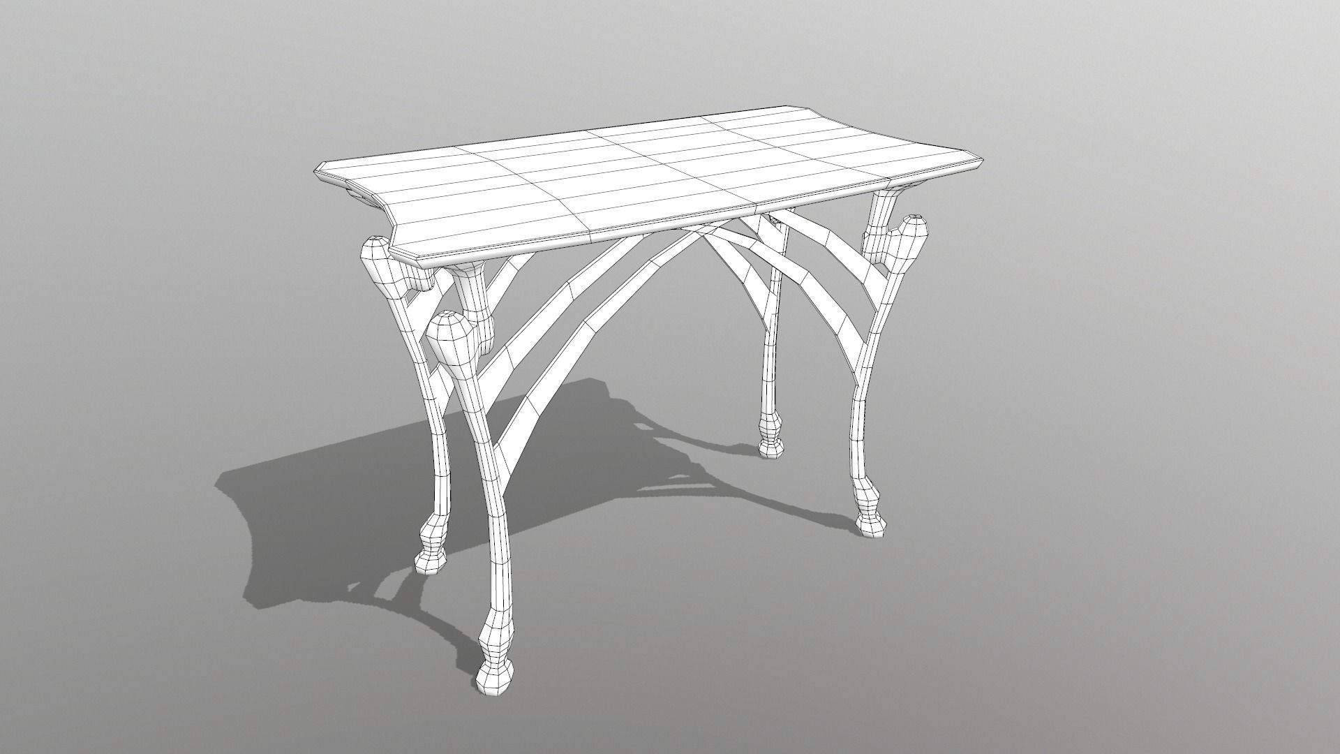 Side Table Free low-poly 3D model_5