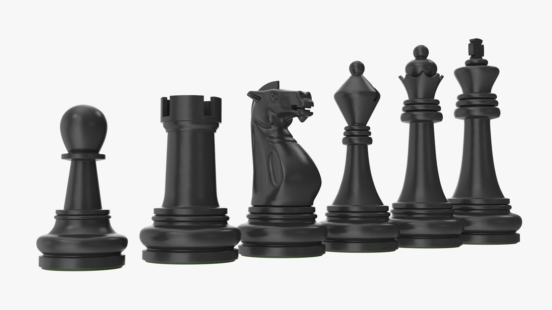 Chess Pieces Low-poly 3D model_3