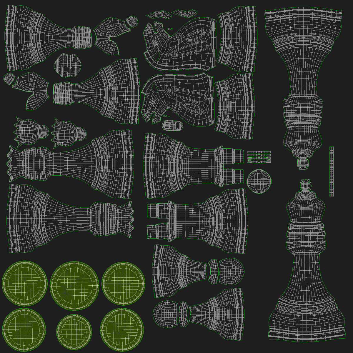 Chess Pieces Low-poly 3D model_15