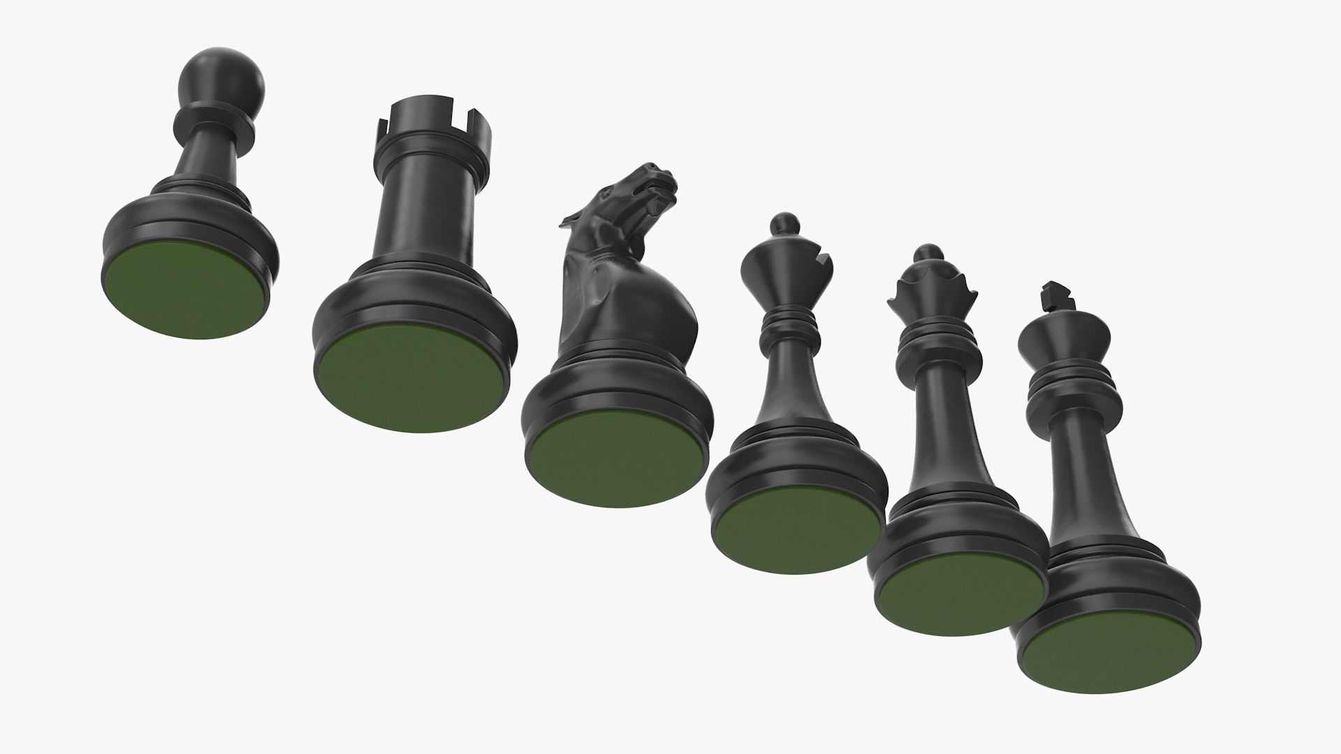 Chess Pieces Low-poly 3D model_5