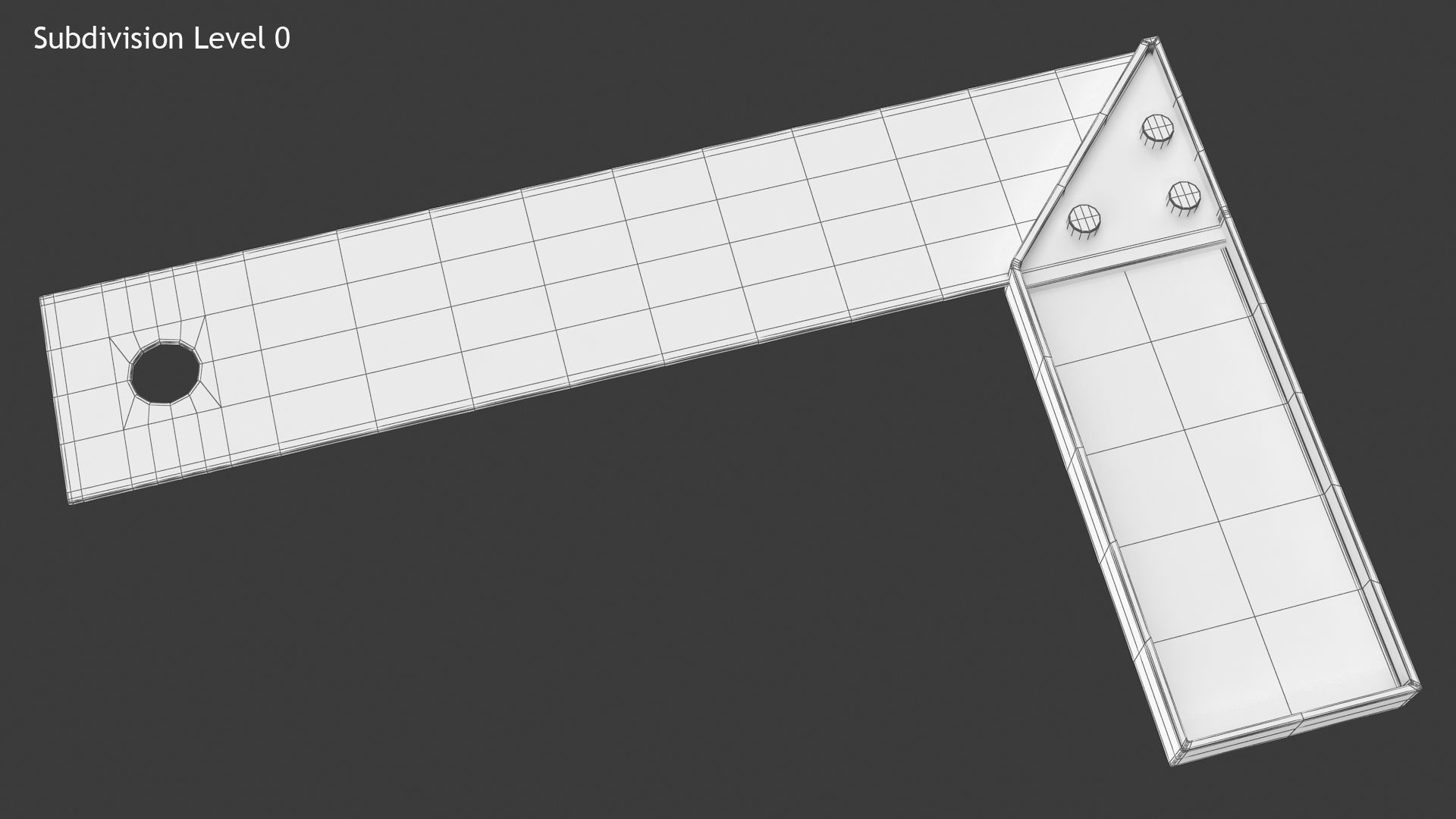 Try Square Low-poly 3D model_9