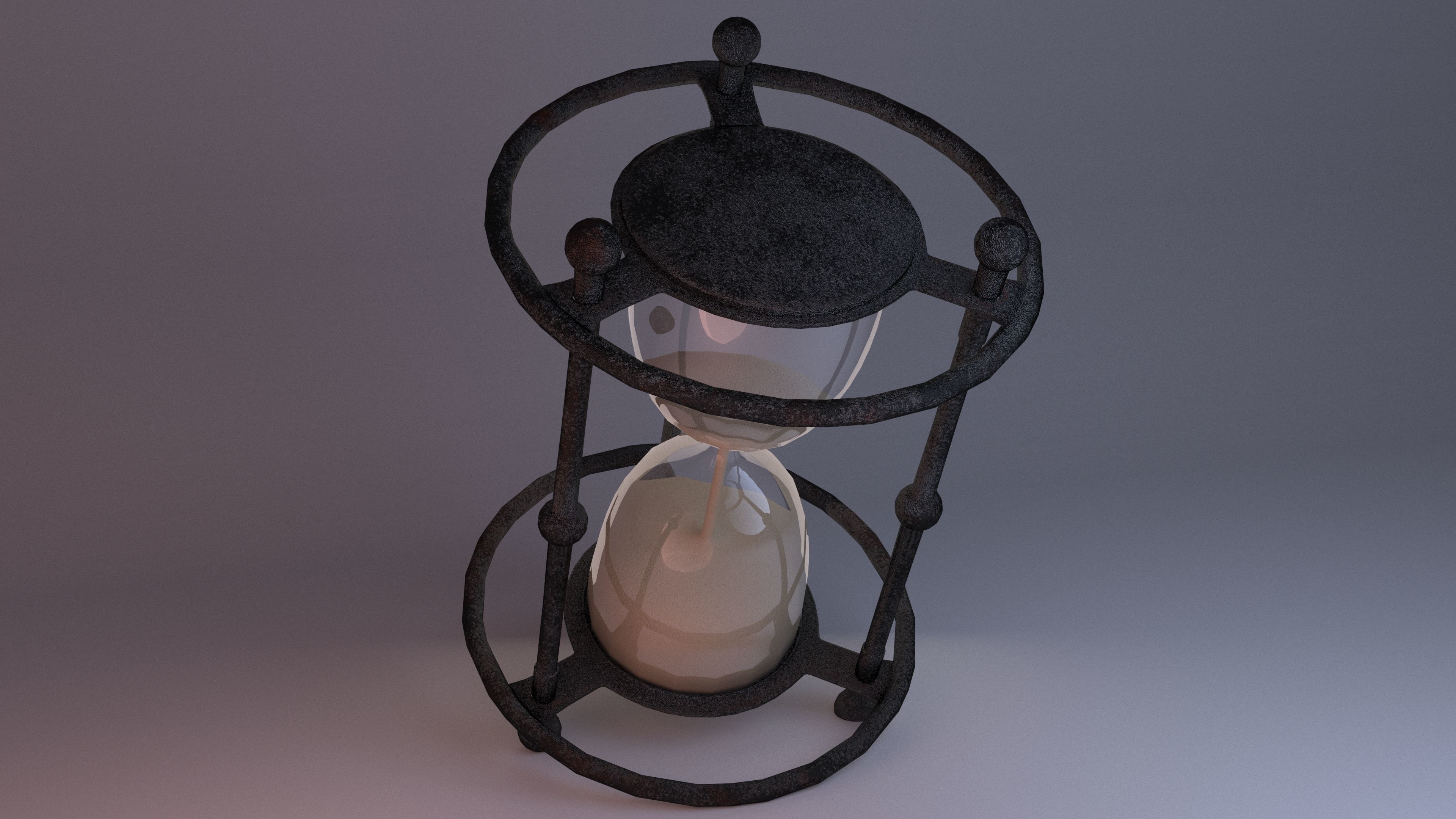 Antique HourGlass 3D model_5