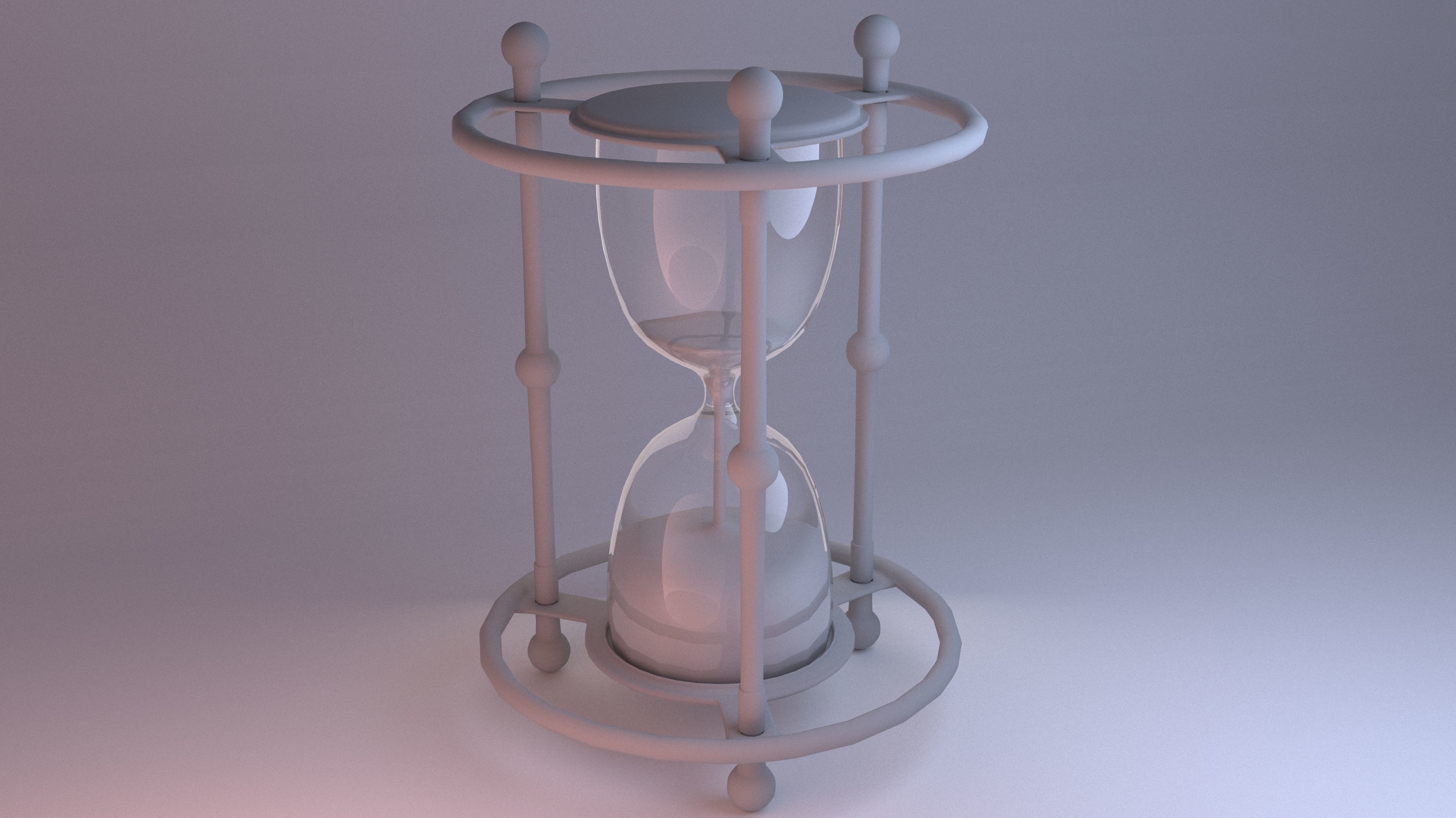 Antique HourGlass 3D model_2