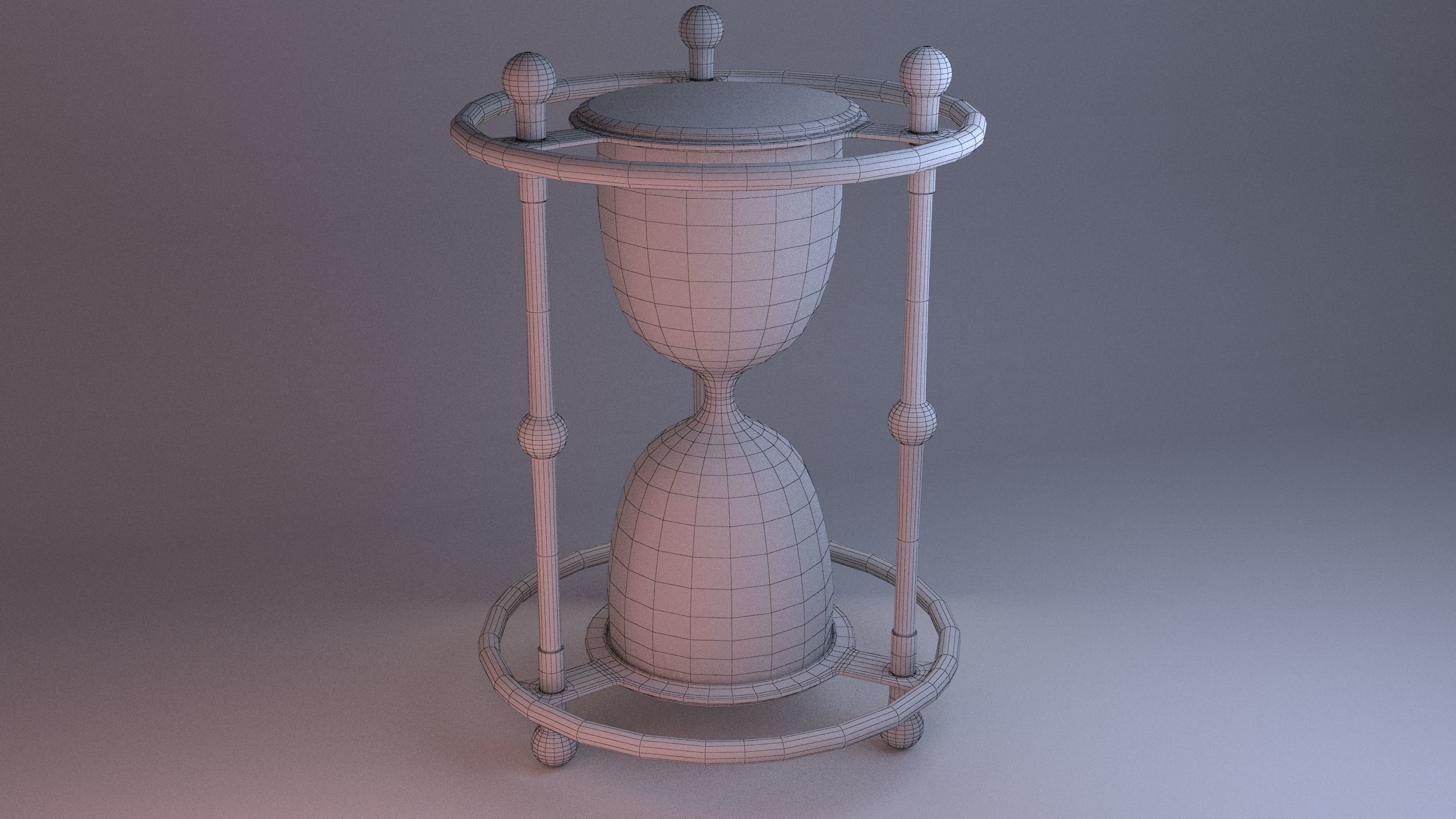 Antique HourGlass 3D model_4
