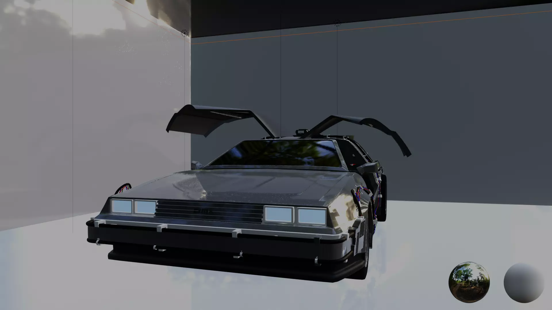Back To The Future DeLorean 3D model_0