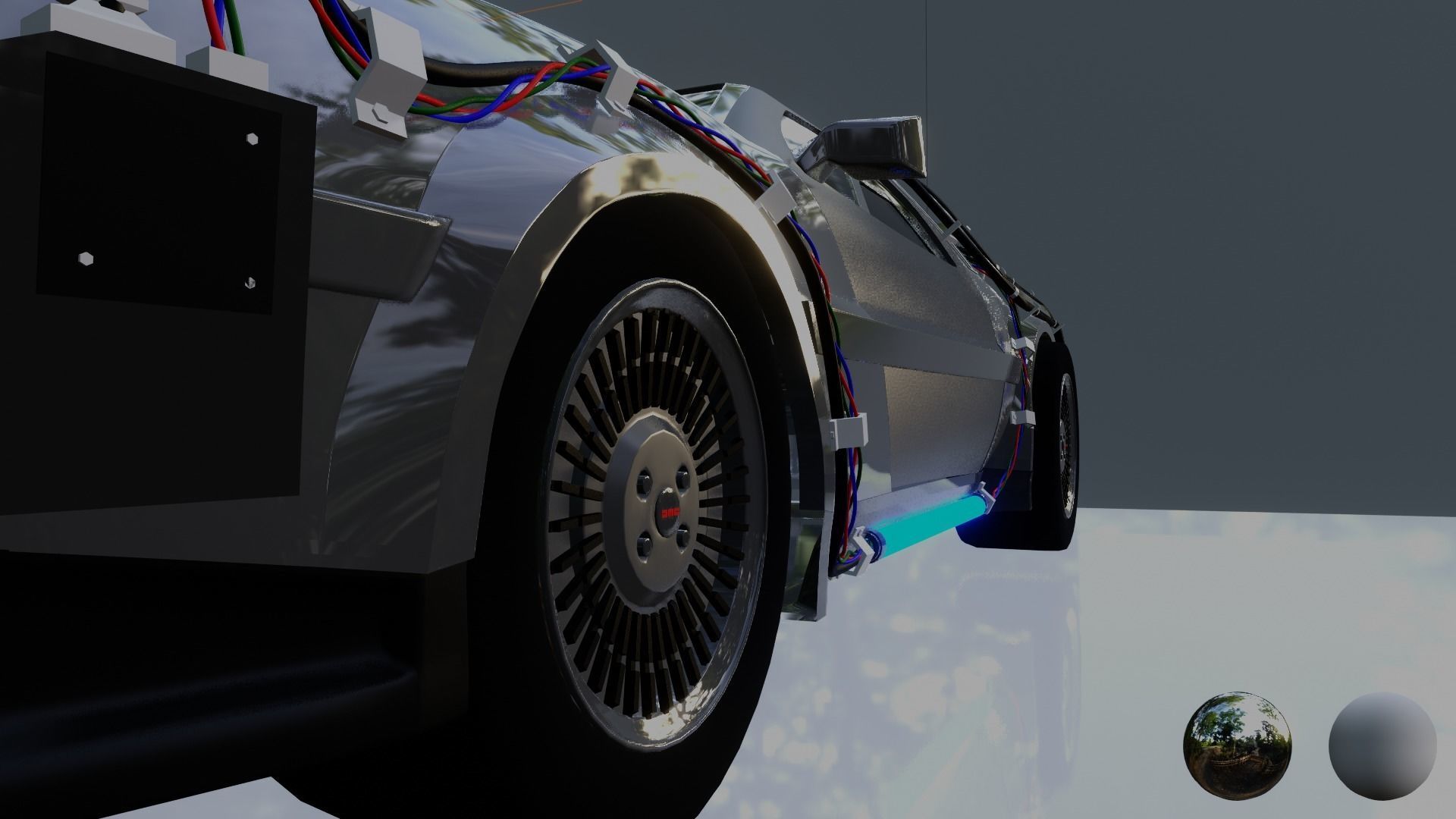 Back To The Future DeLorean 3D model_3