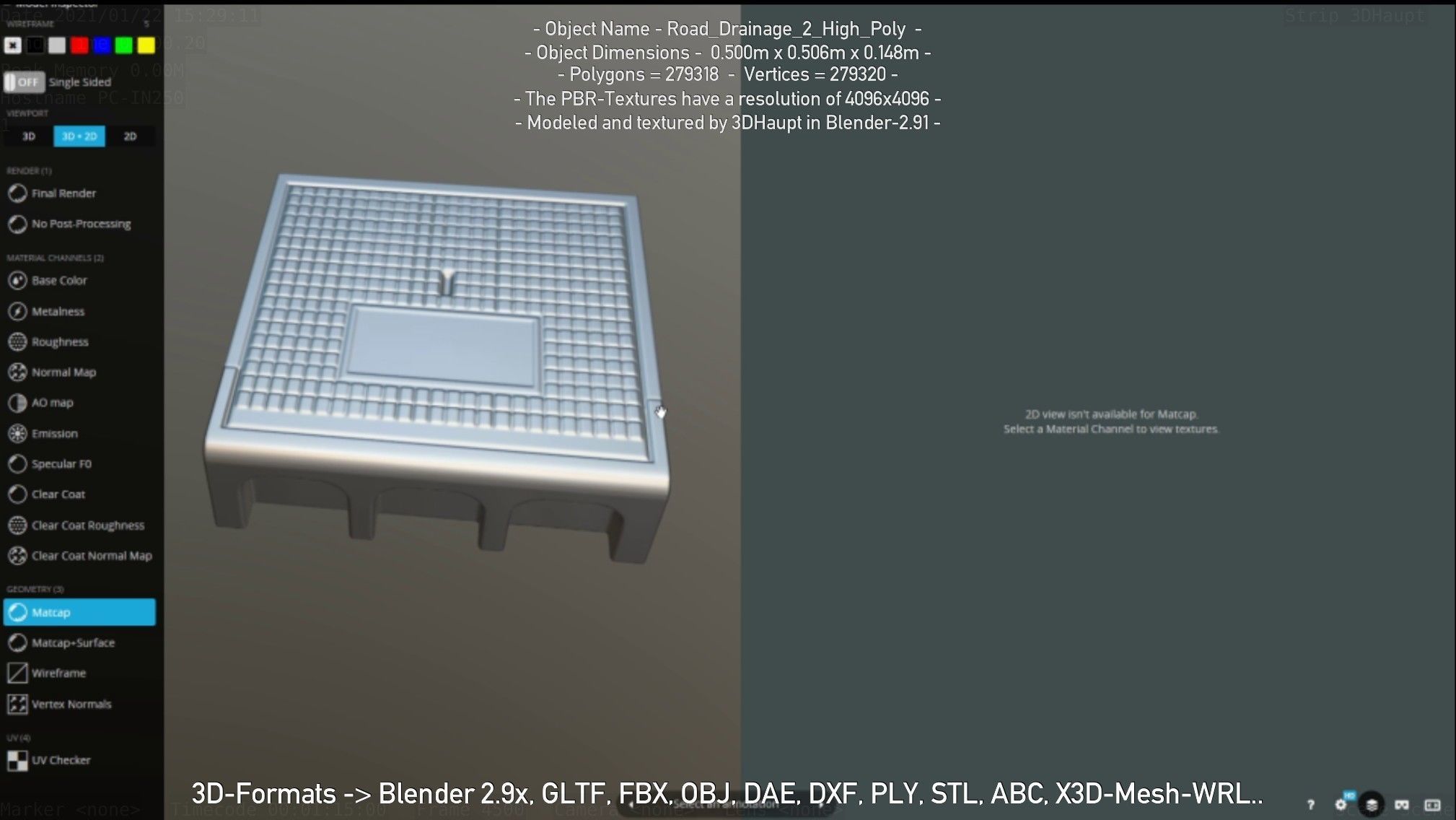 Road Drainage 2 High Poly Version 3D model_63