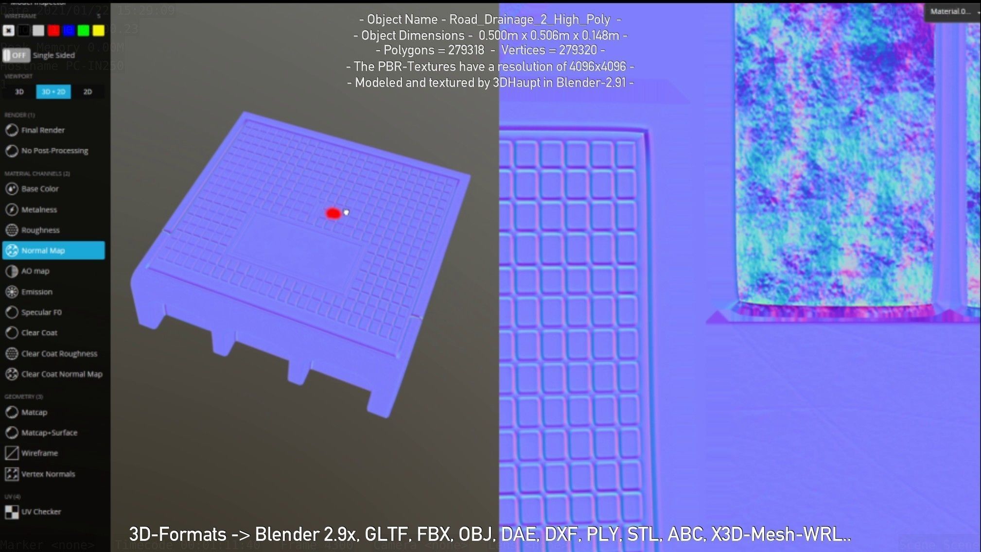 Road Drainage 2 High Poly Version 3D model_61