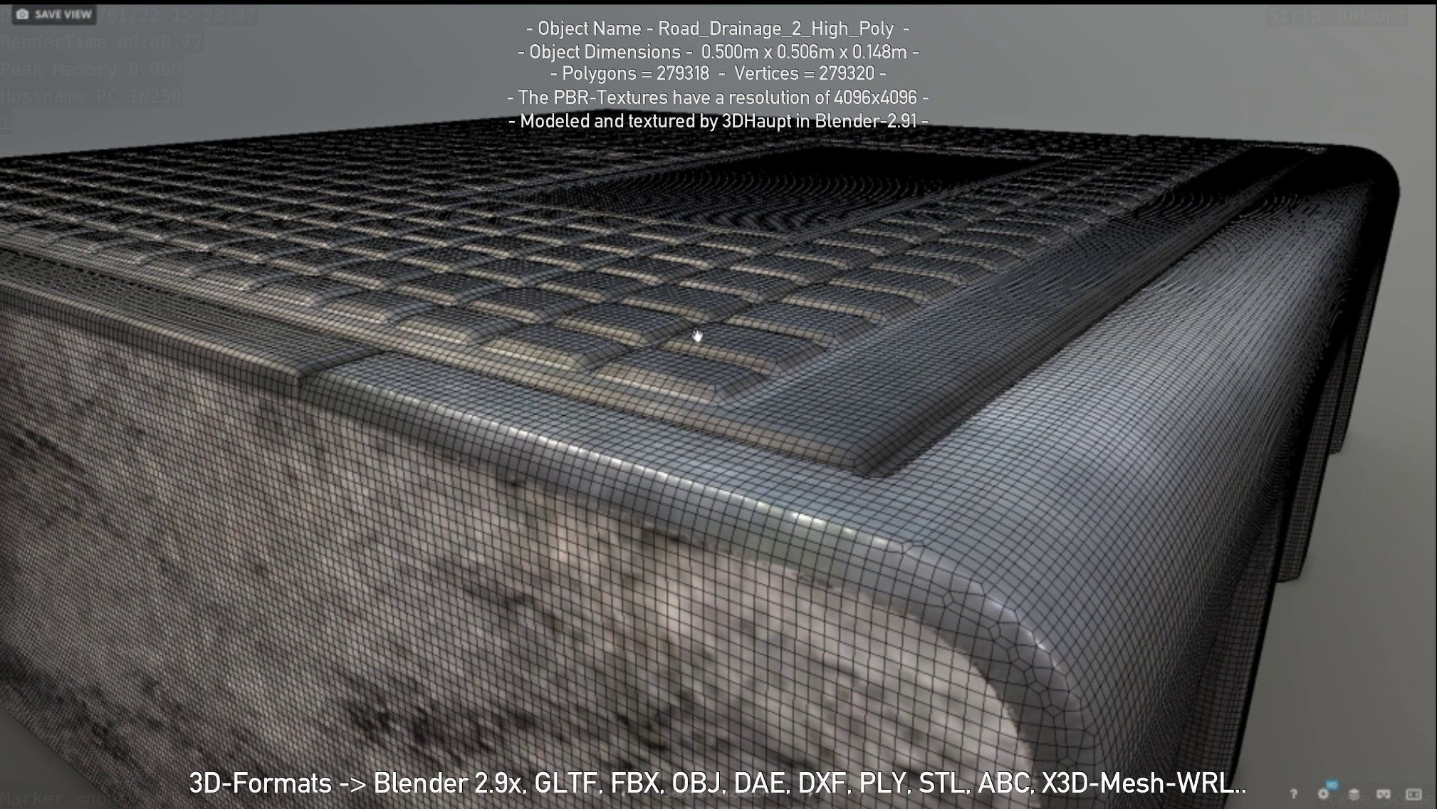 Road Drainage 2 High Poly Version 3D model_124