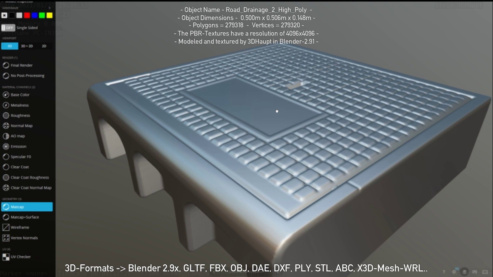 Road Drainage 2 High Poly Version 3D model_64