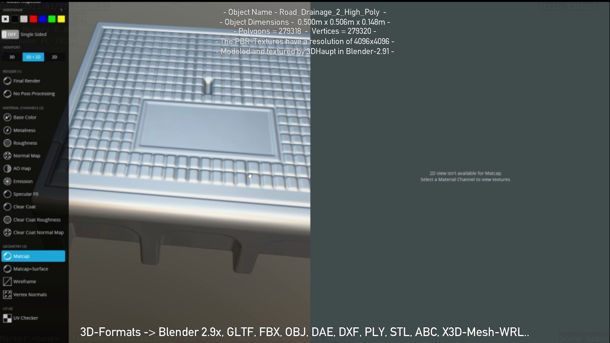 Road Drainage 2 High Poly Version 3D model_137