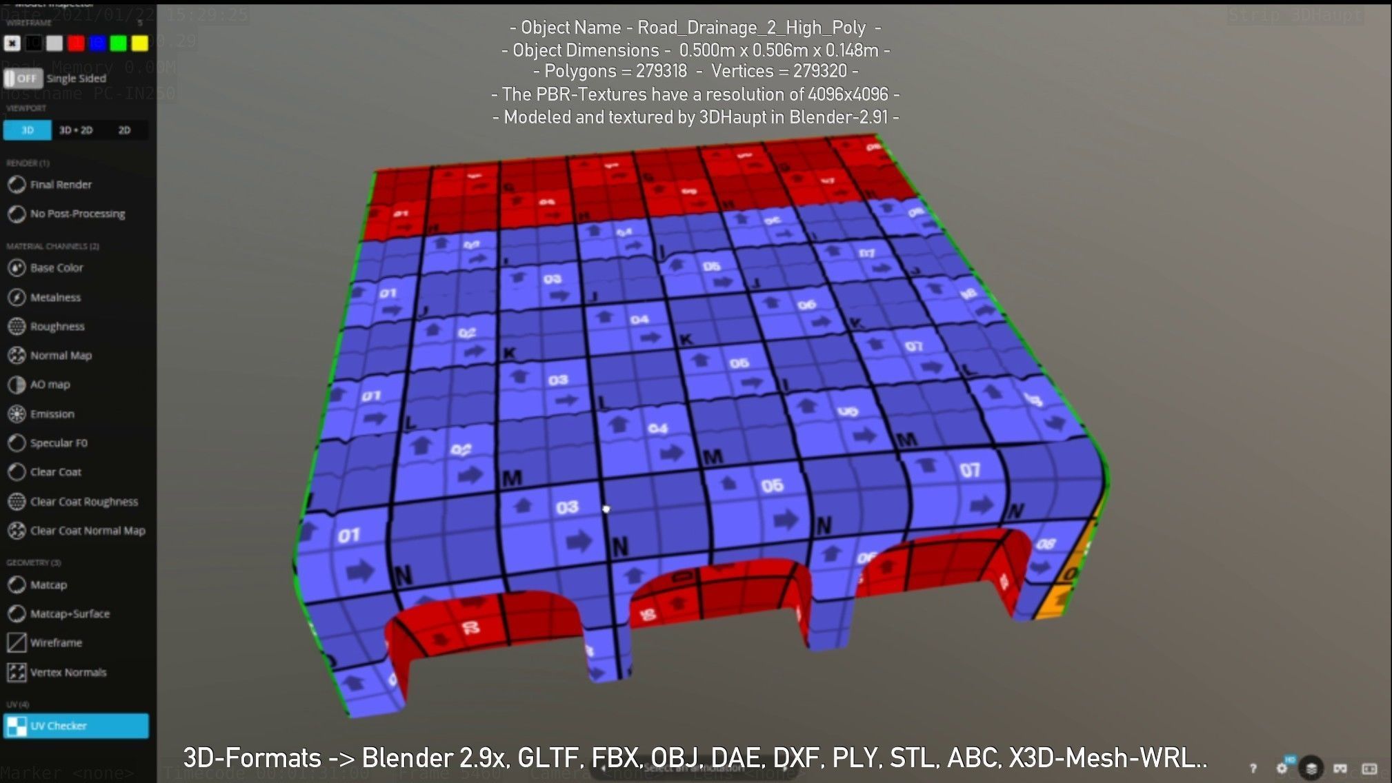 Road Drainage 2 High Poly Version 3D model_30