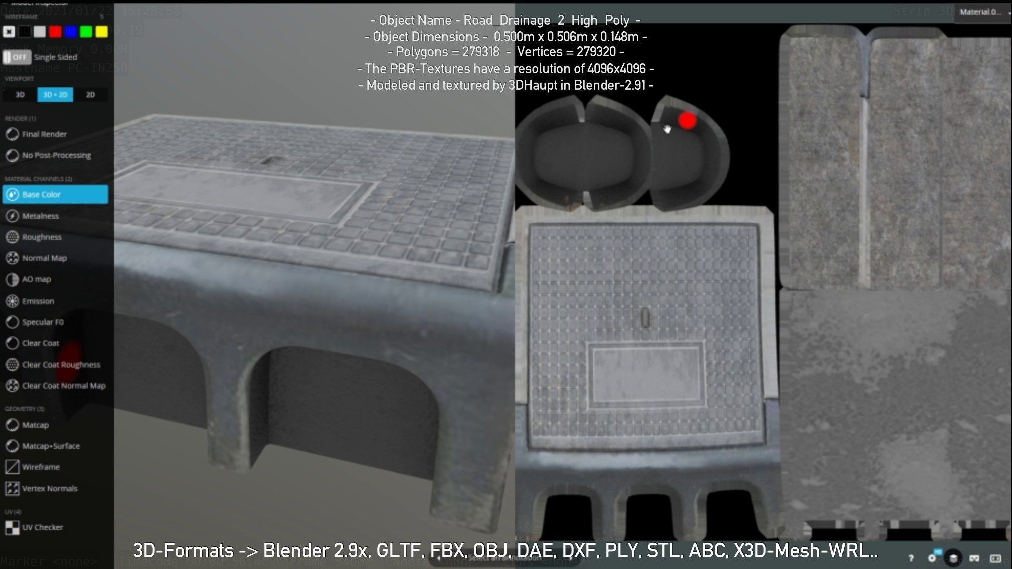 Road Drainage 2 High Poly Version 3D model_52