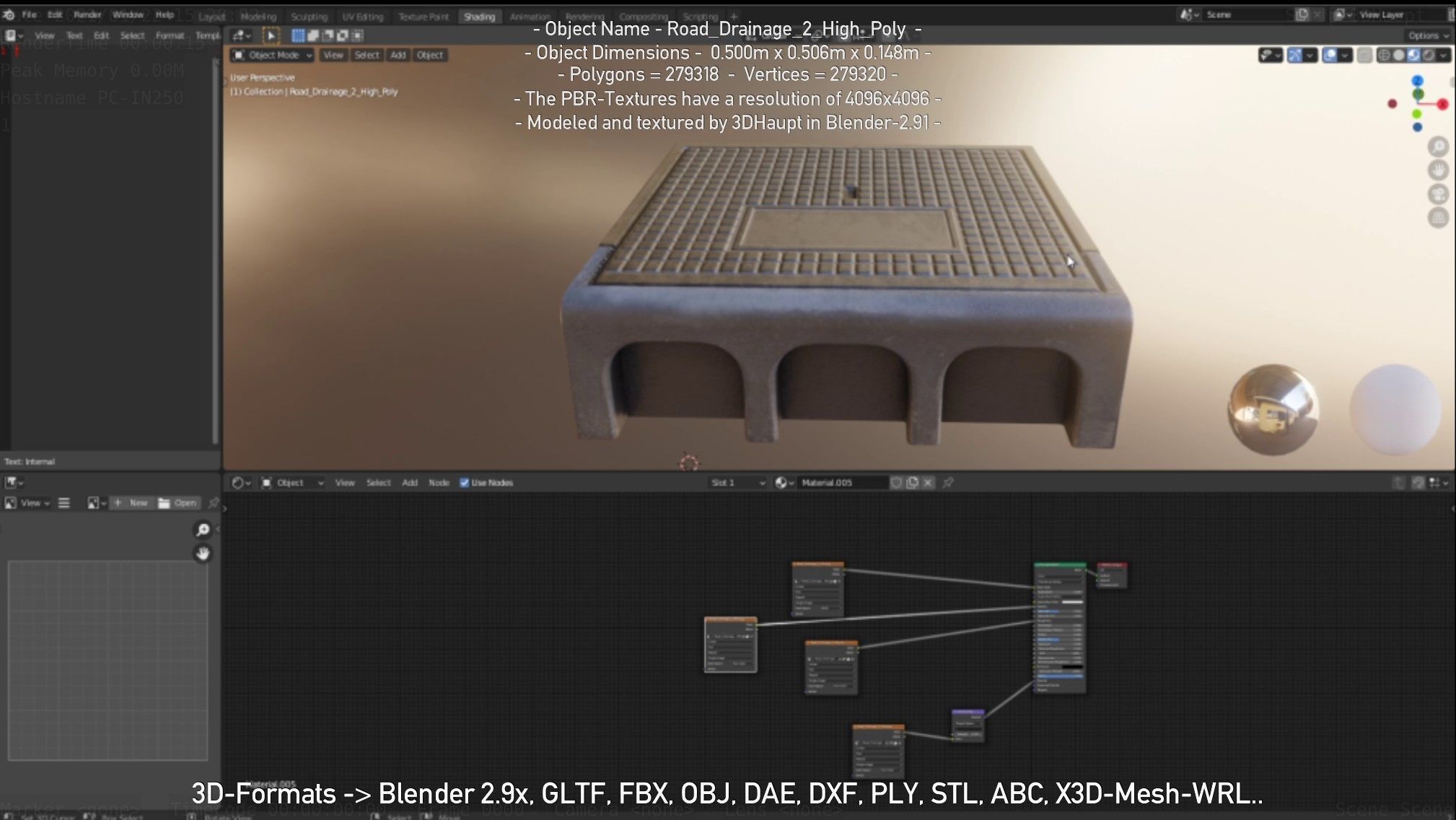 Road Drainage 2 High Poly Version 3D model_146