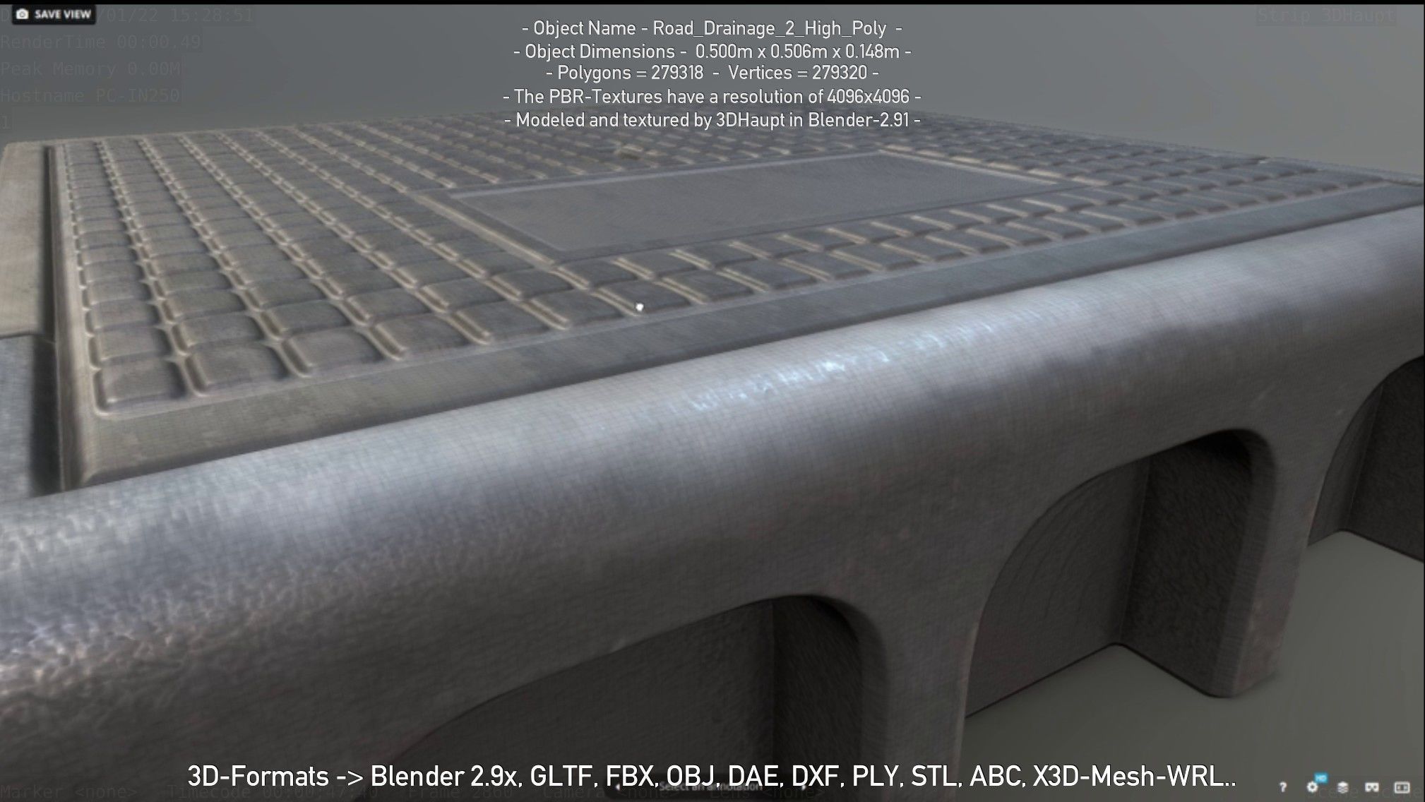 Road Drainage 2 High Poly Version 3D model_47