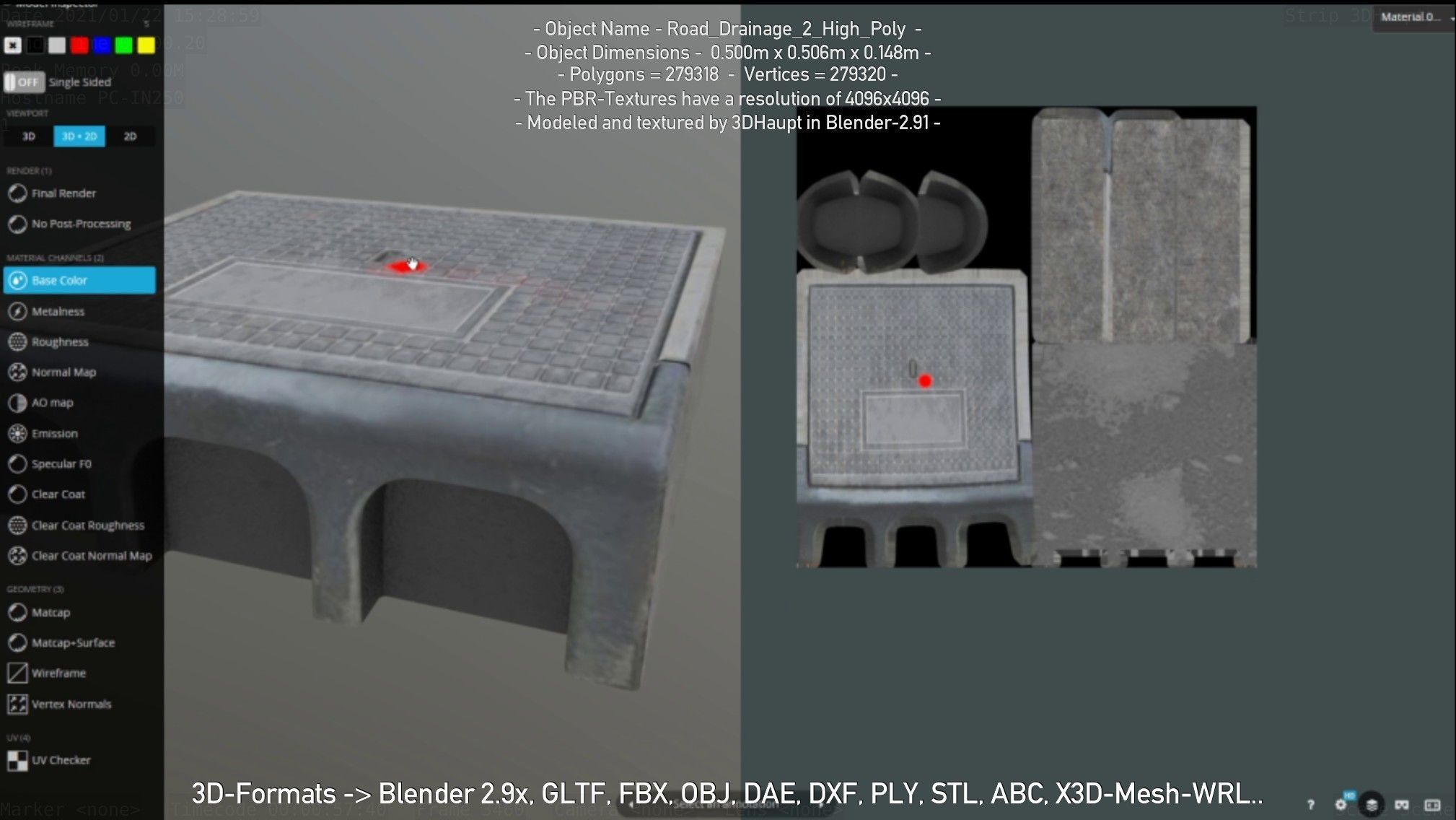 Road Drainage 2 High Poly Version 3D model_89