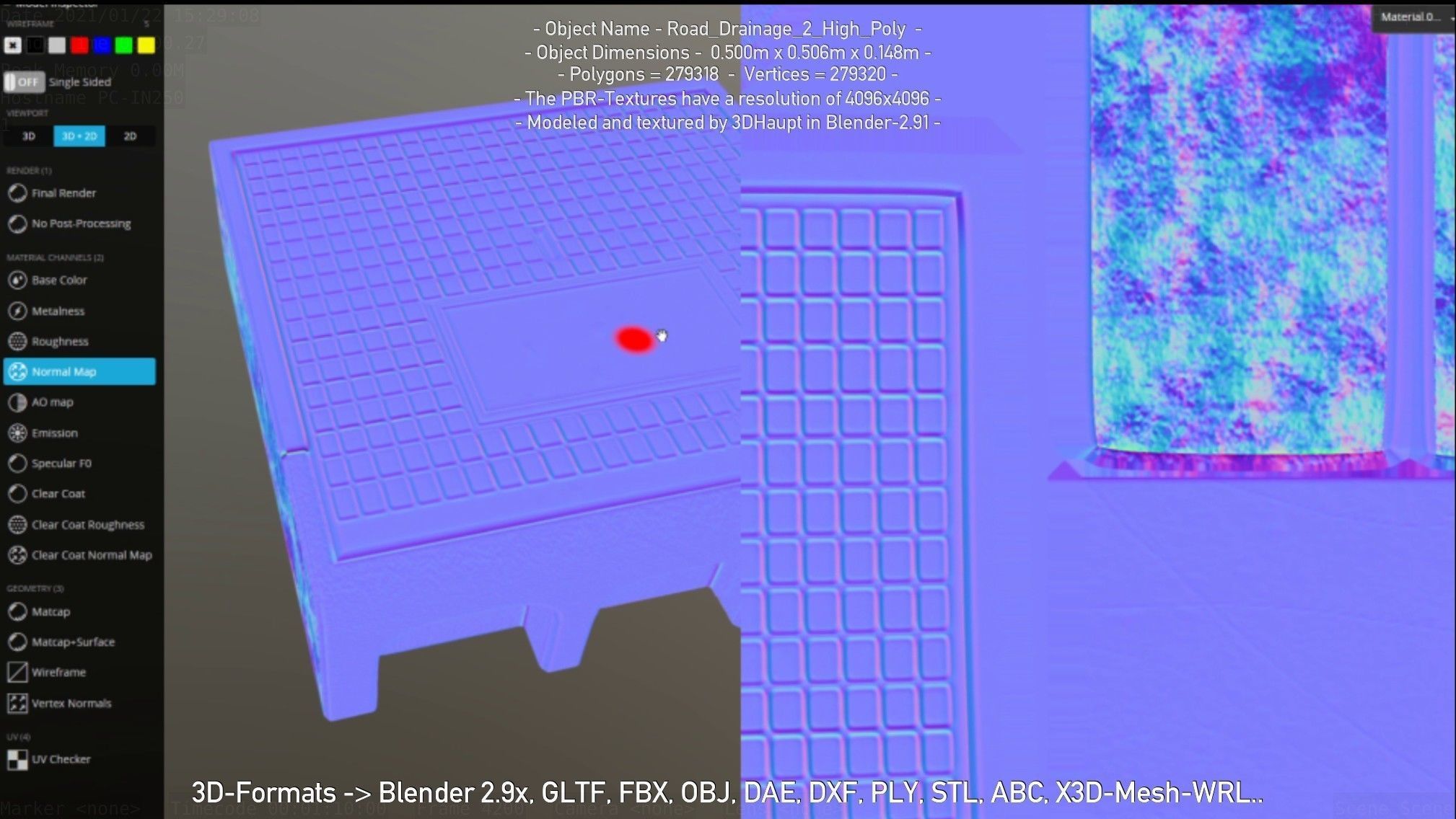 Road Drainage 2 High Poly Version 3D model_60