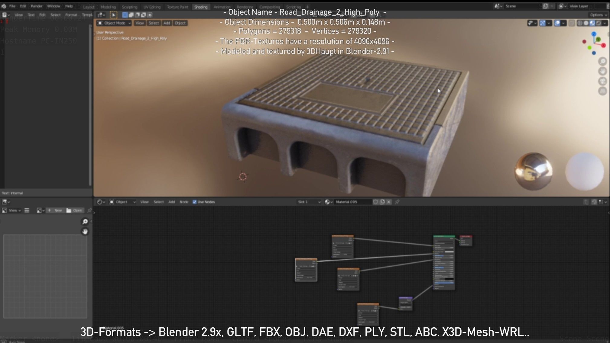 Road Drainage 2 High Poly Version 3D model_78