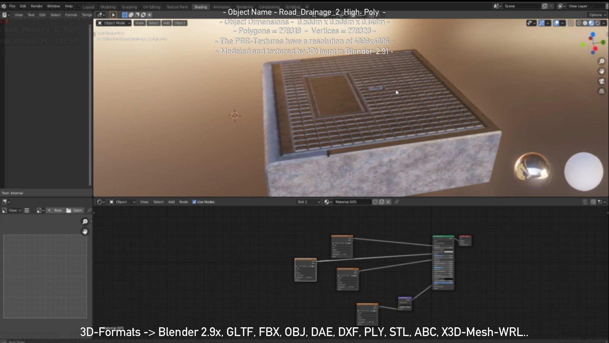 Road Drainage 2 High Poly Version 3D model_109