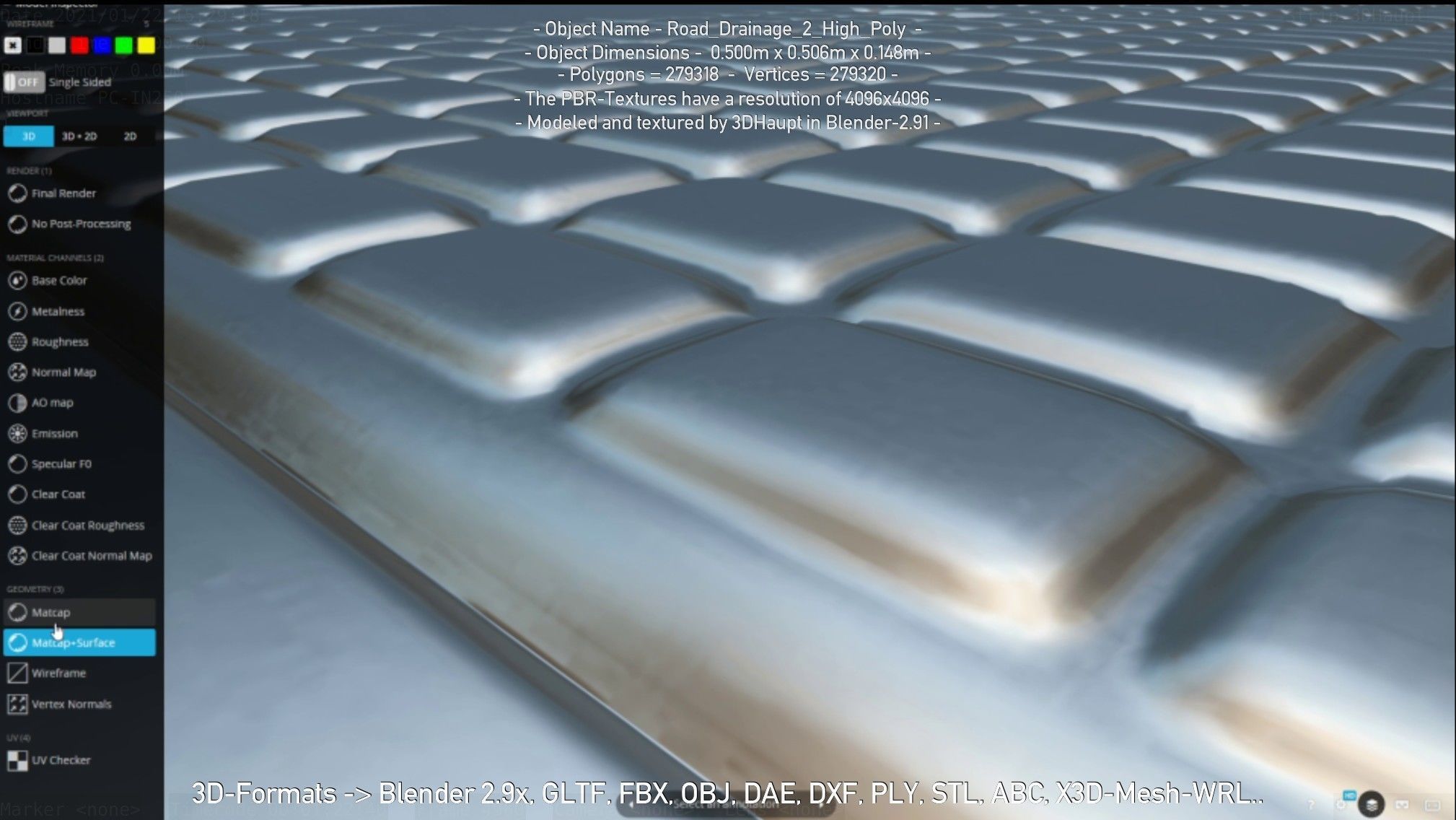 Road Drainage 2 High Poly Version 3D model_140