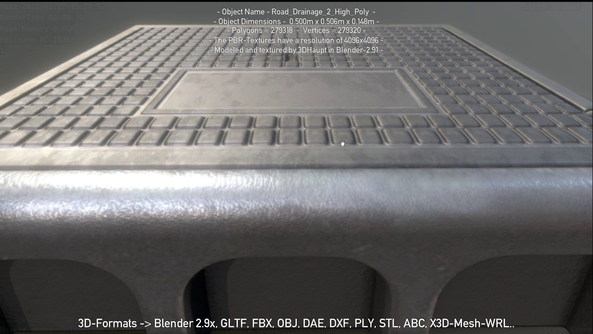 Road Drainage 2 High Poly Version 3D model_126