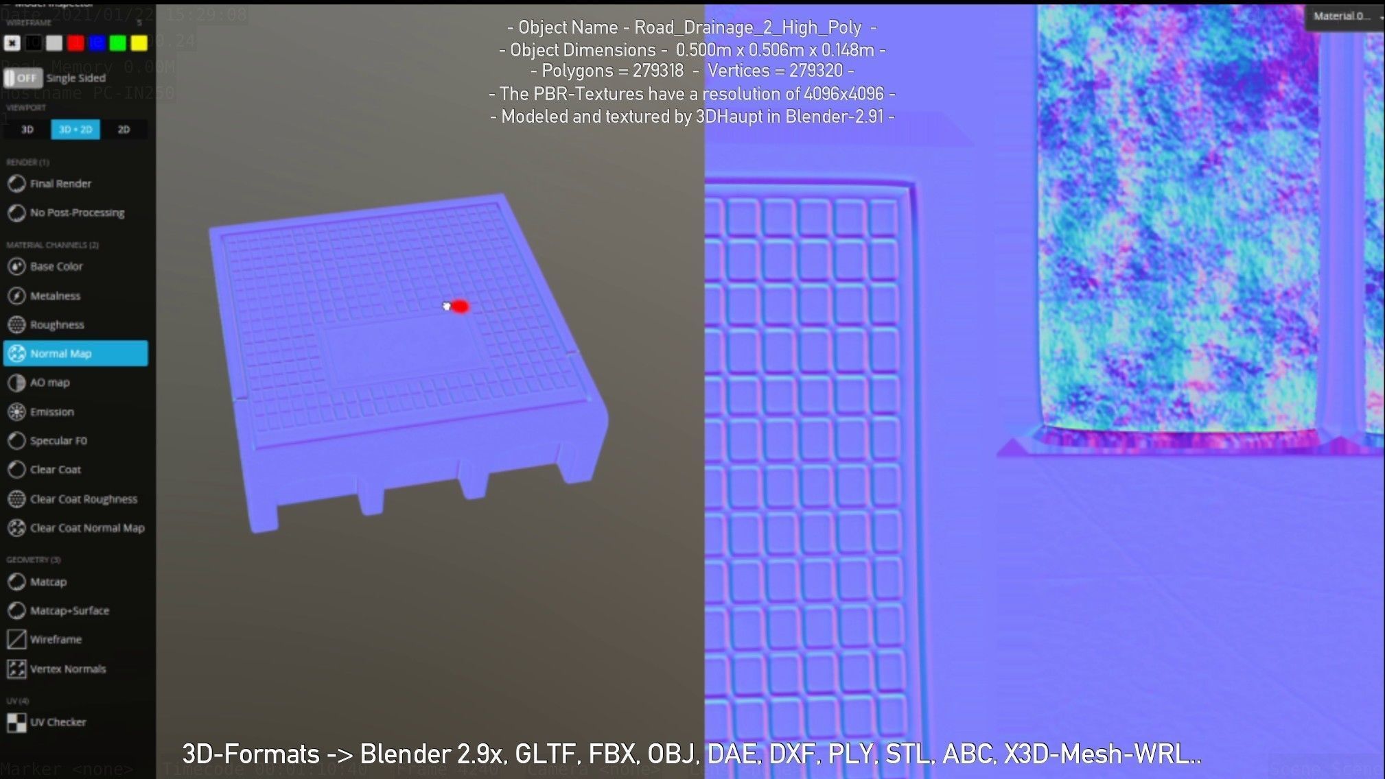 Road Drainage 2 High Poly Version 3D model_94