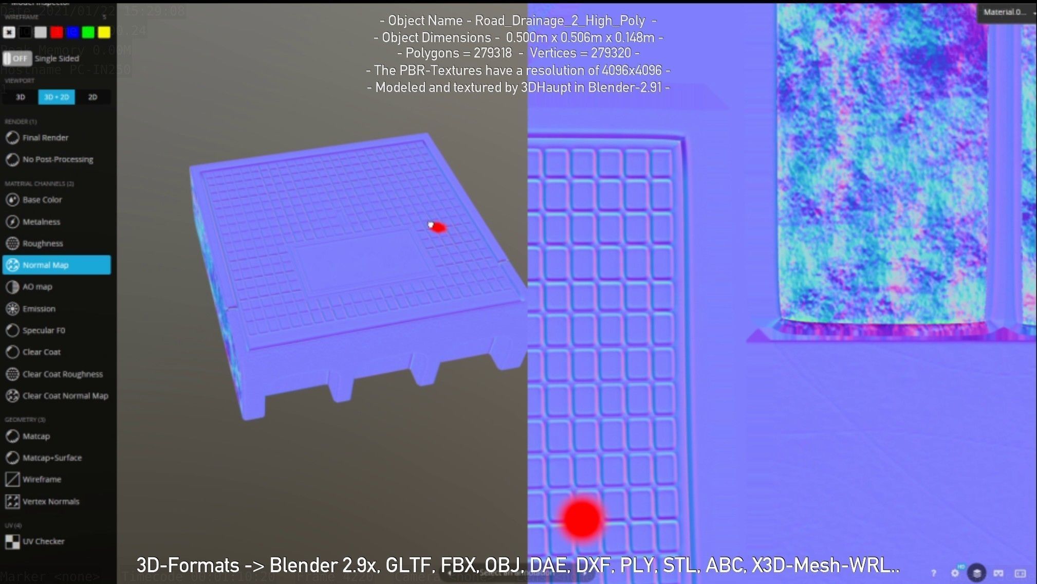 Road Drainage 2 High Poly Version 3D model_135