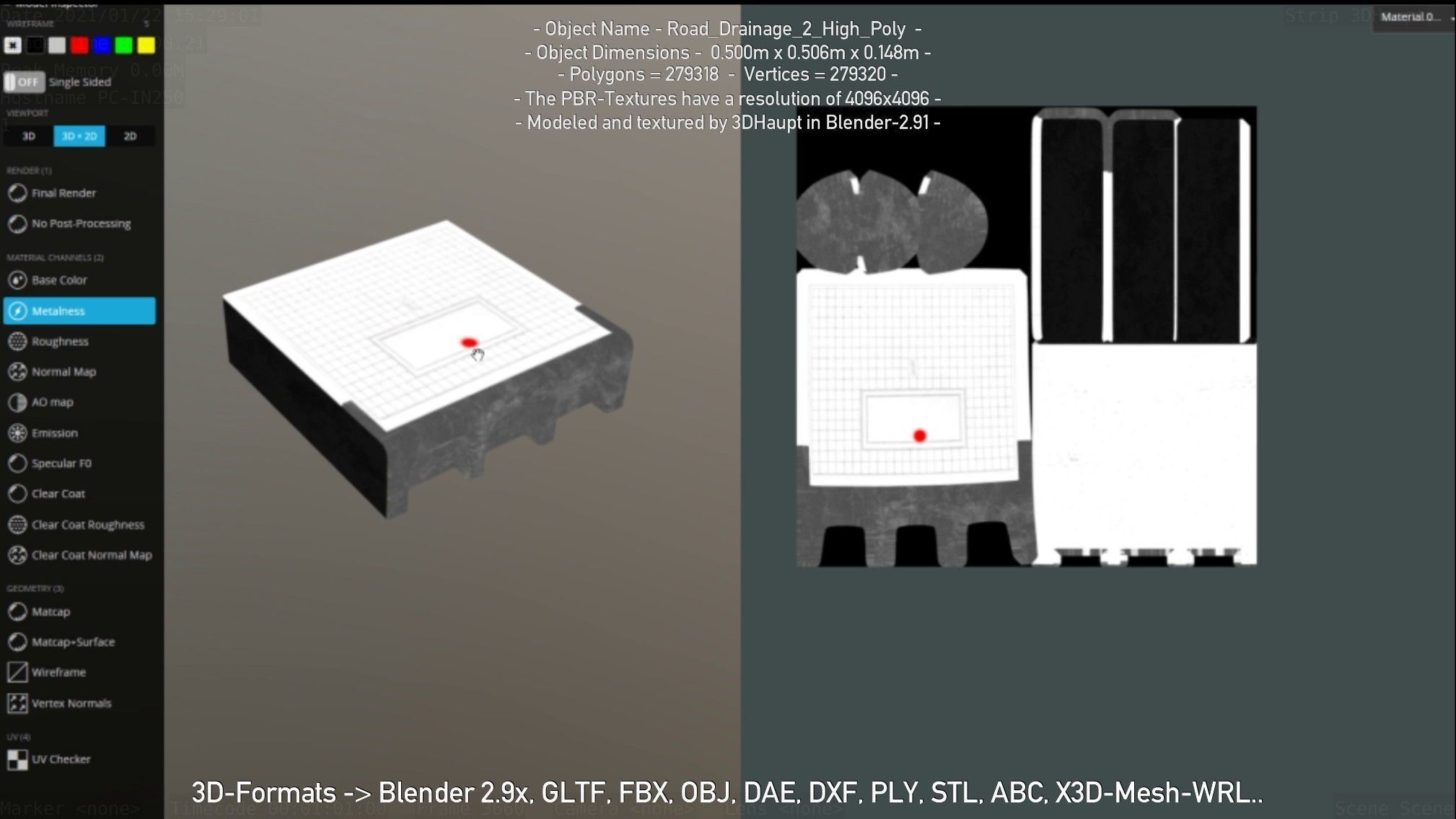 Road Drainage 2 High Poly Version 3D model_132