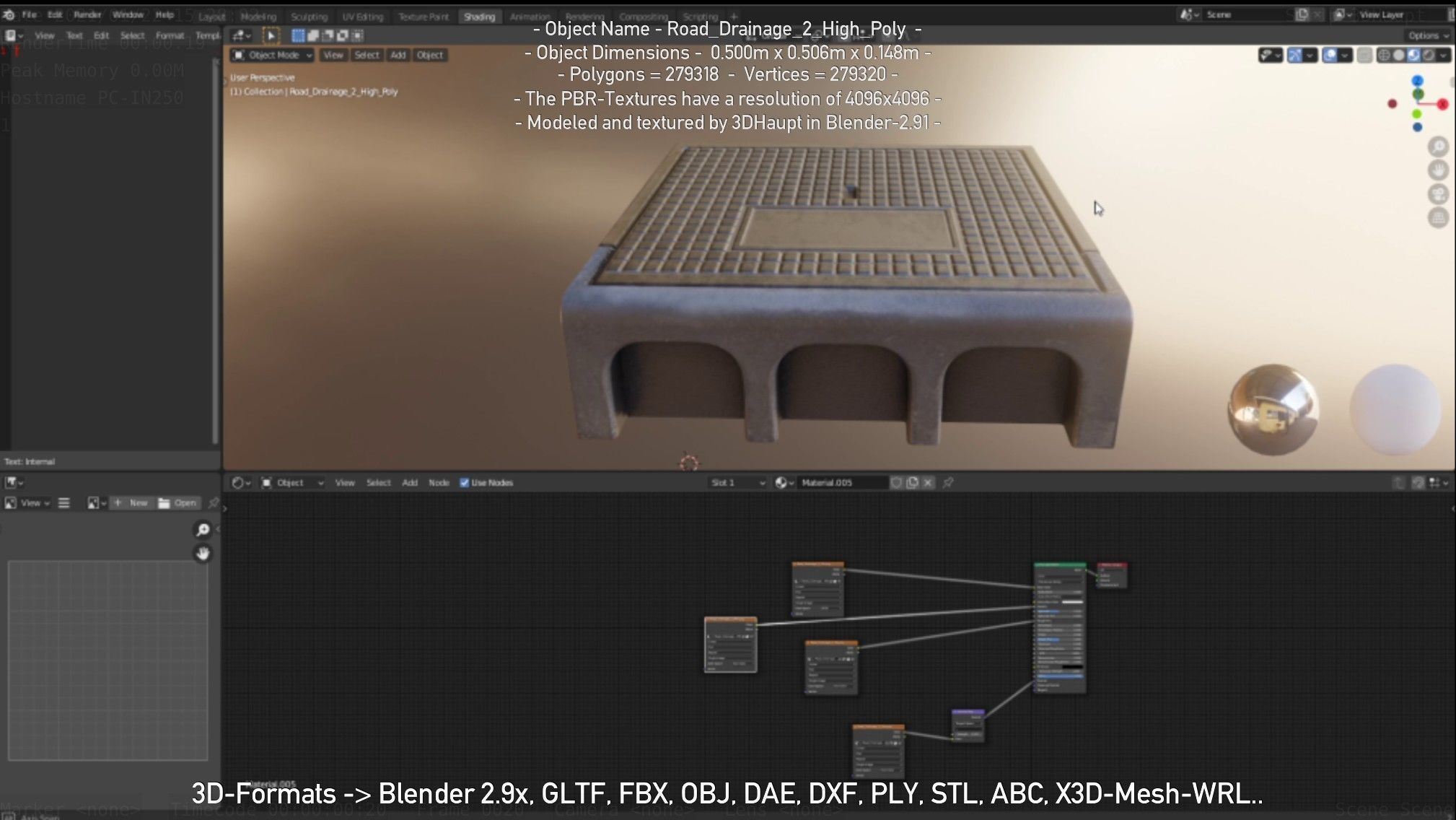 Road Drainage 2 High Poly Version 3D model_7