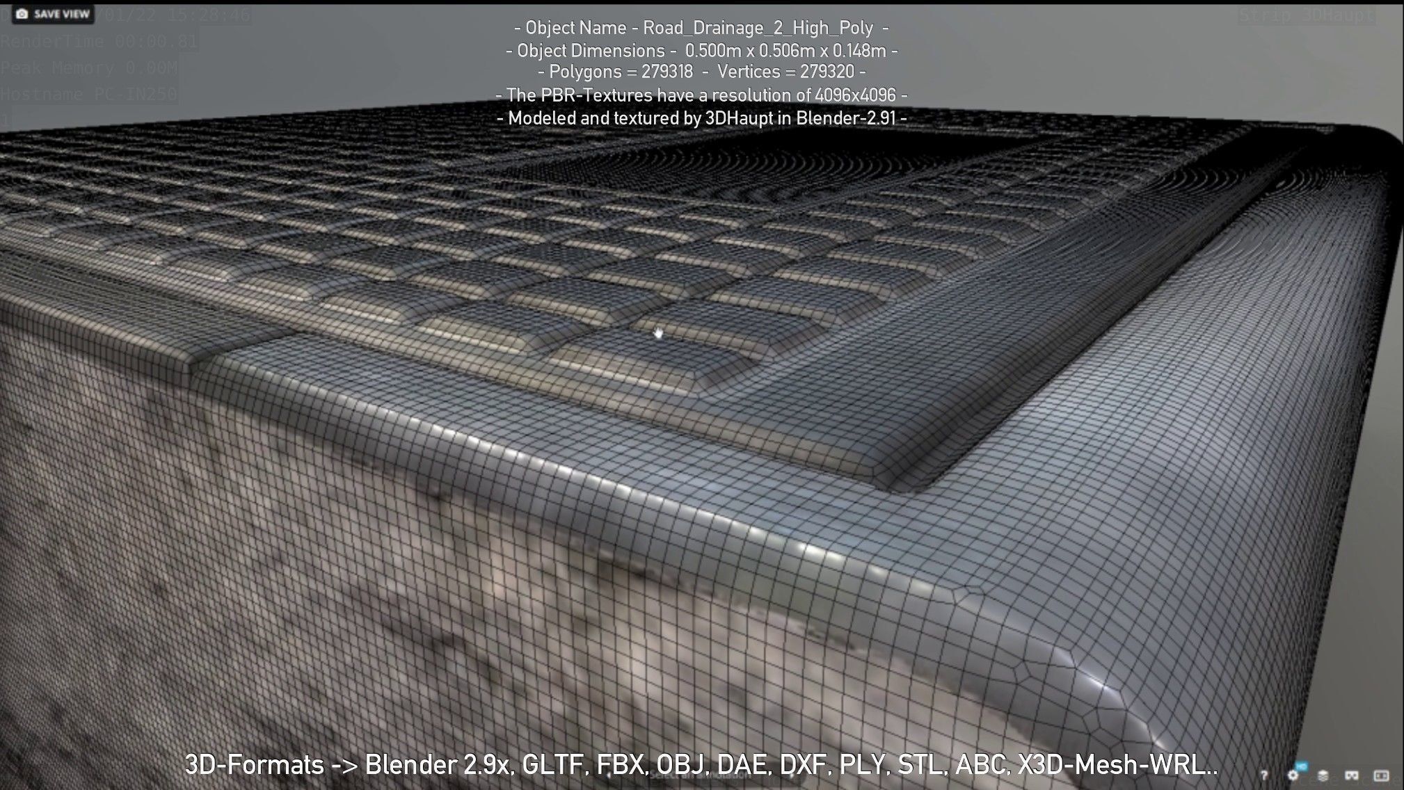 Road Drainage 2 High Poly Version 3D model_46