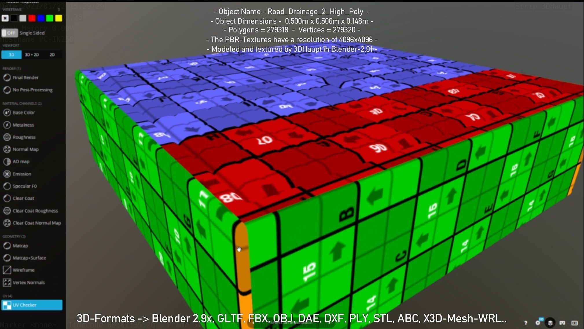 Road Drainage 2 High Poly Version 3D model_107