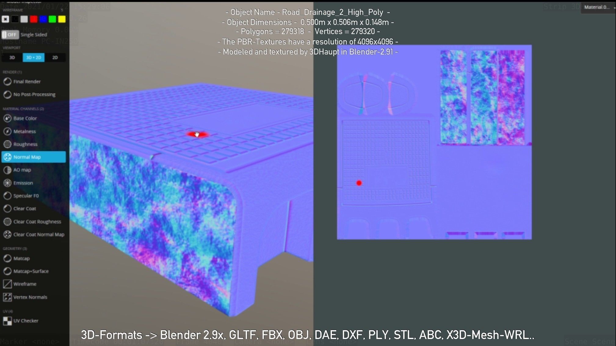 Road Drainage 2 High Poly Version 3D model_134