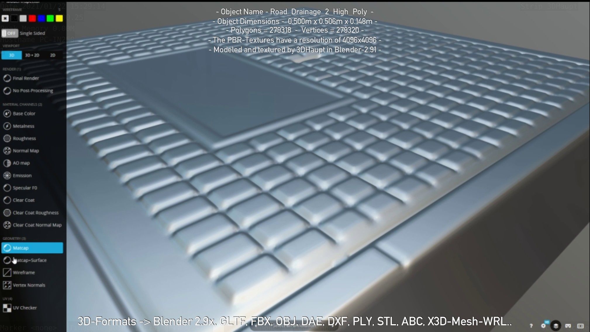 Road Drainage 2 High Poly Version 3D model_99