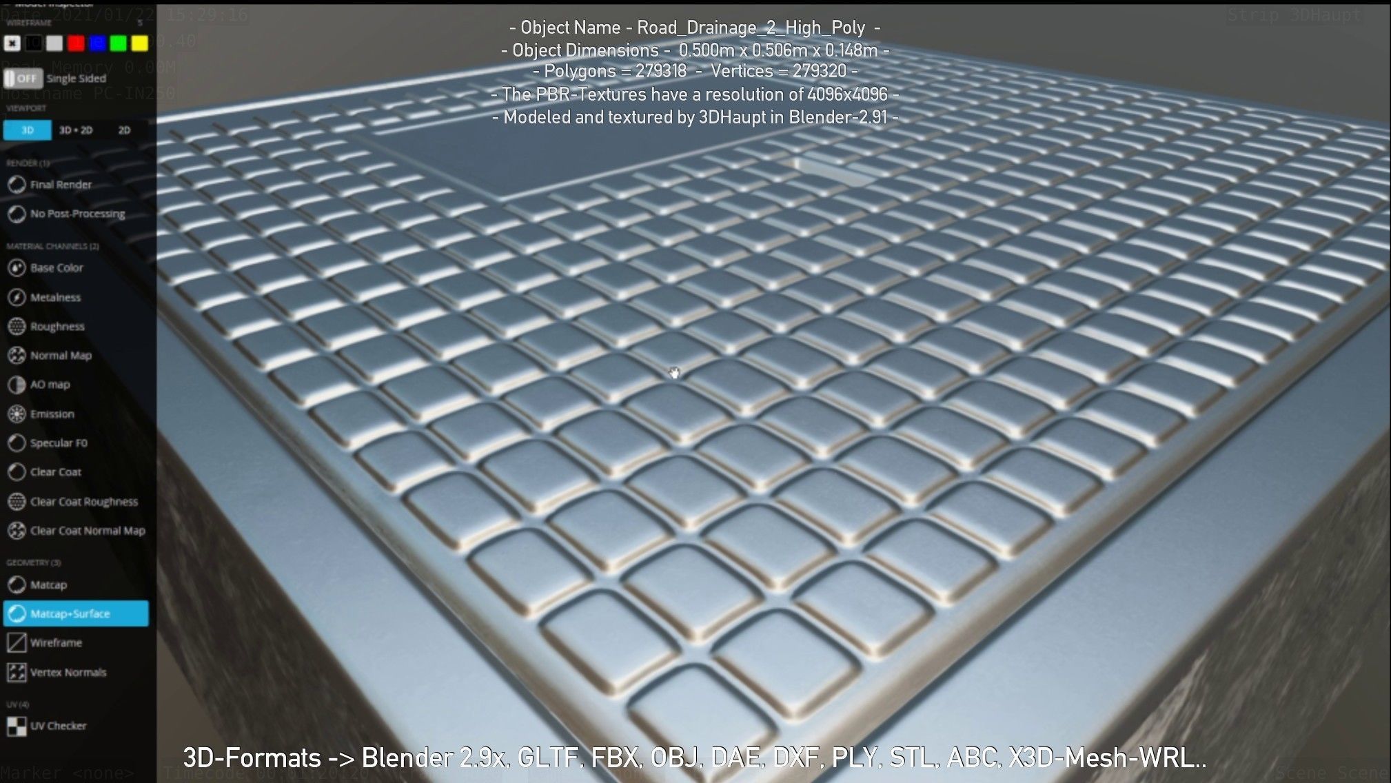 Road Drainage 2 High Poly Version 3D model_67