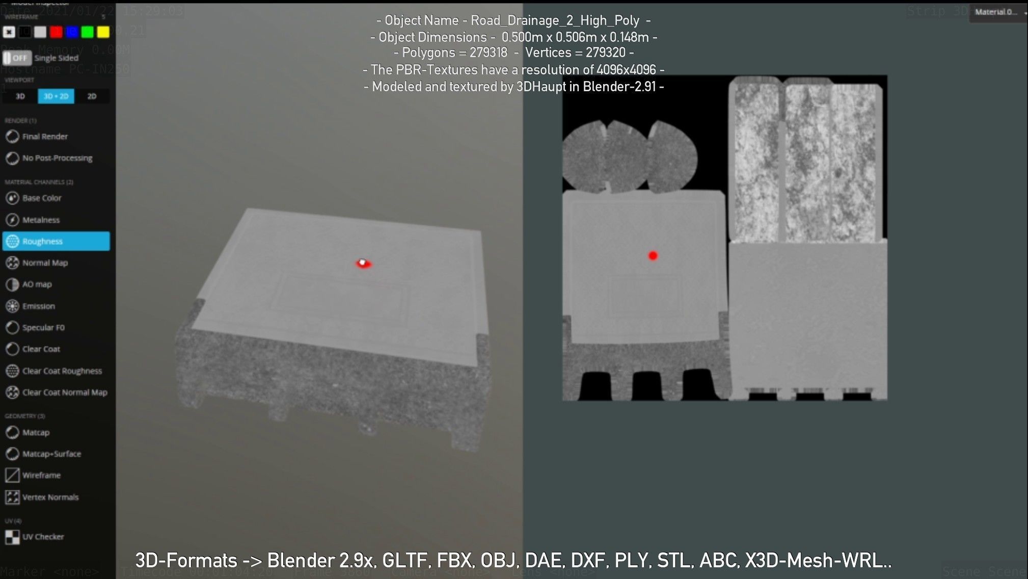 Road Drainage 2 High Poly Version 3D model_57