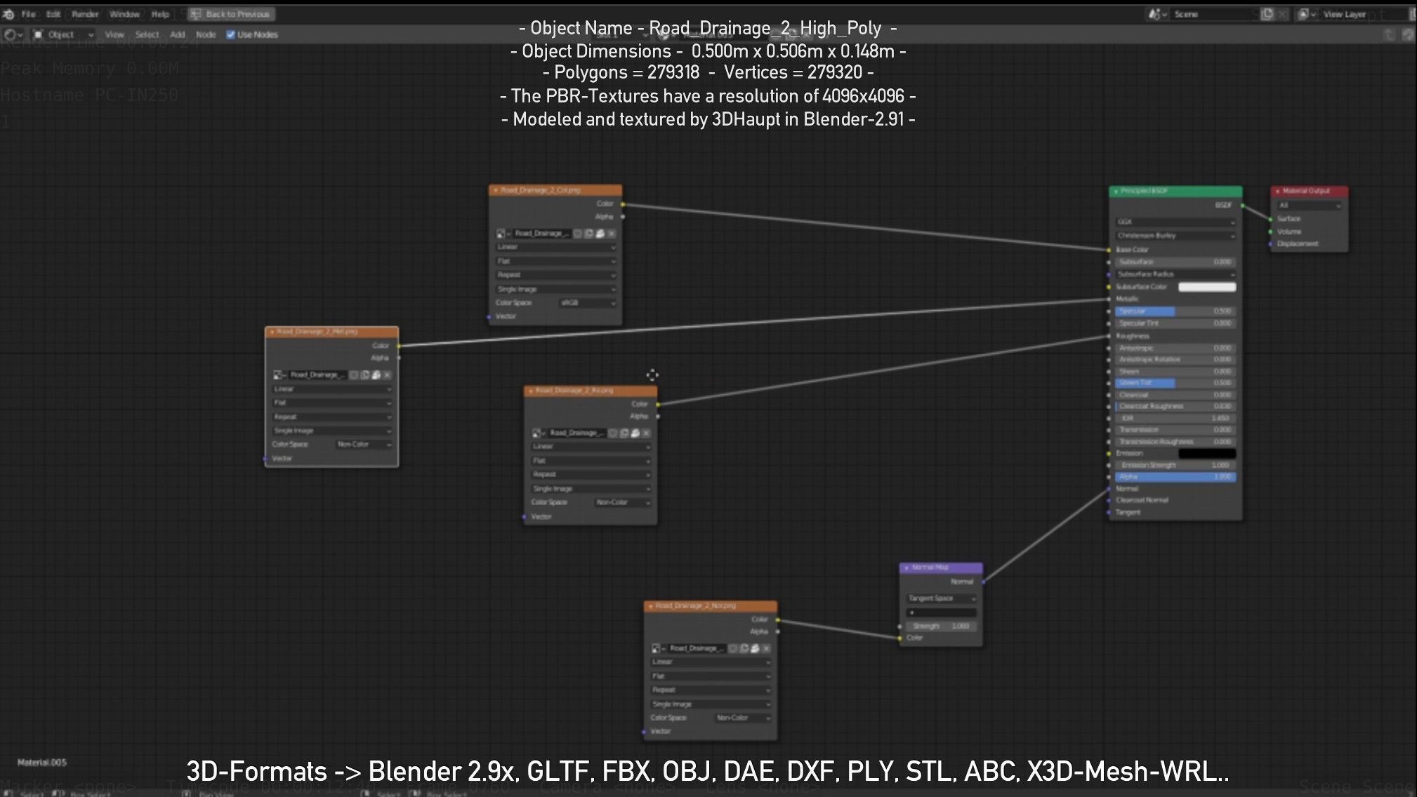 Road Drainage 2 High Poly Version 3D model_4