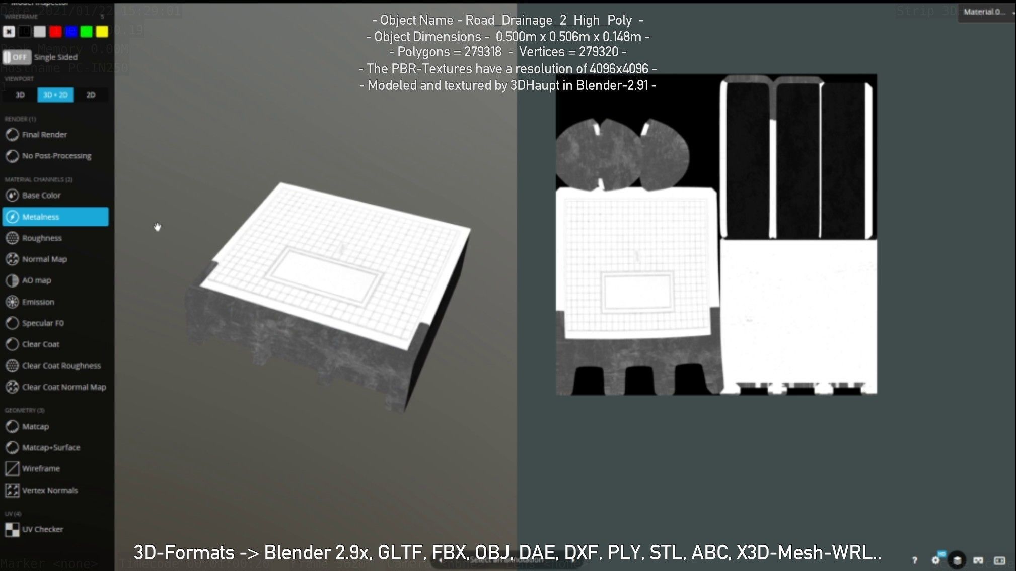 Road Drainage 2 High Poly Version 3D model_54