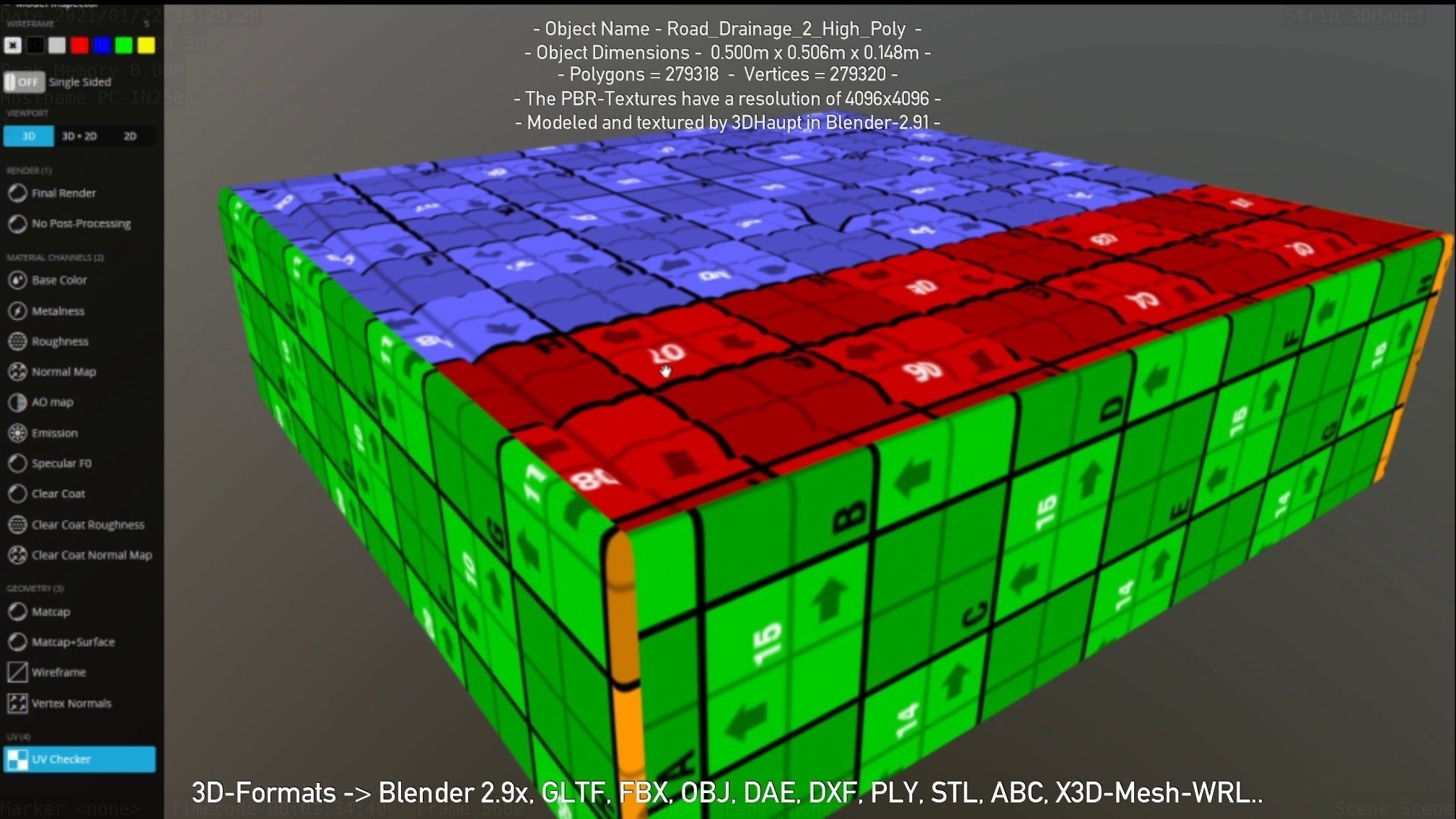Road Drainage 2 High Poly Version 3D model_142