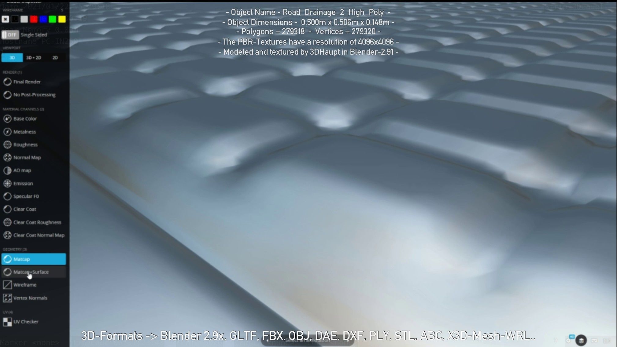 Road Drainage 2 High Poly Version 3D model_27